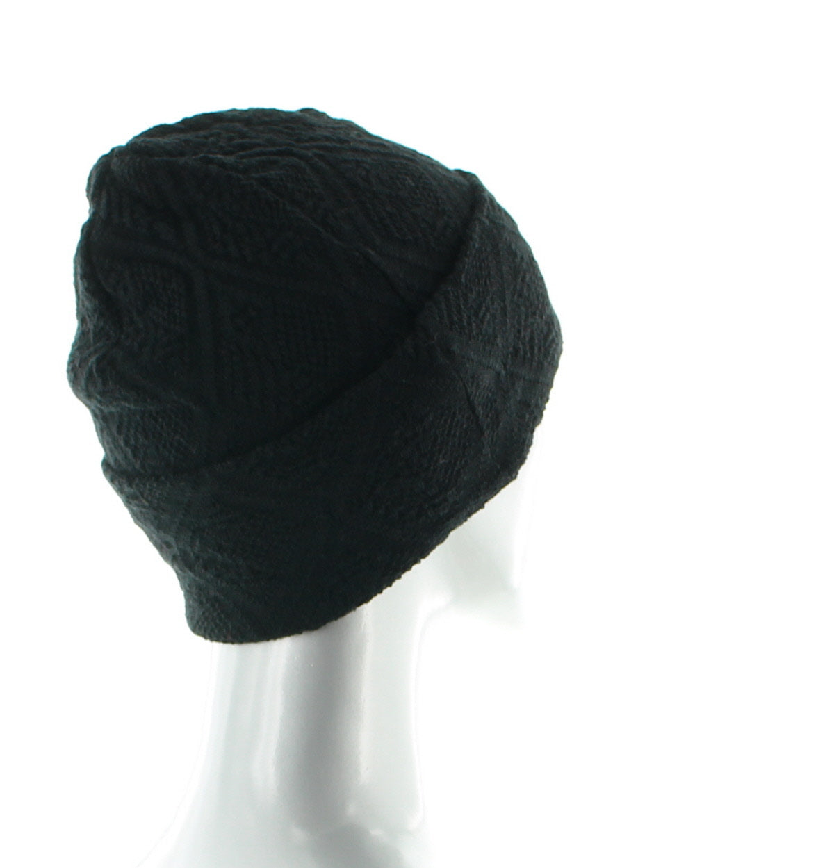 Bonnet Maille Jacquard en laine et coton Bio NOIR