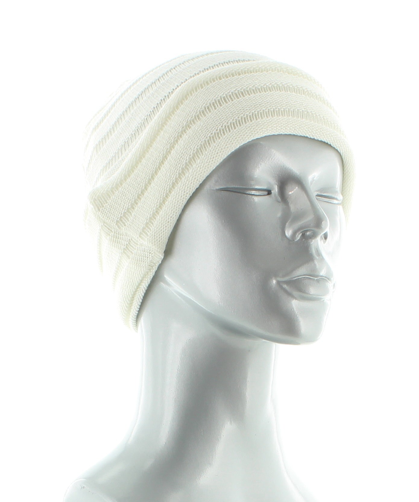 Bonnet Maille Plissée Pur coton Bio BLANC