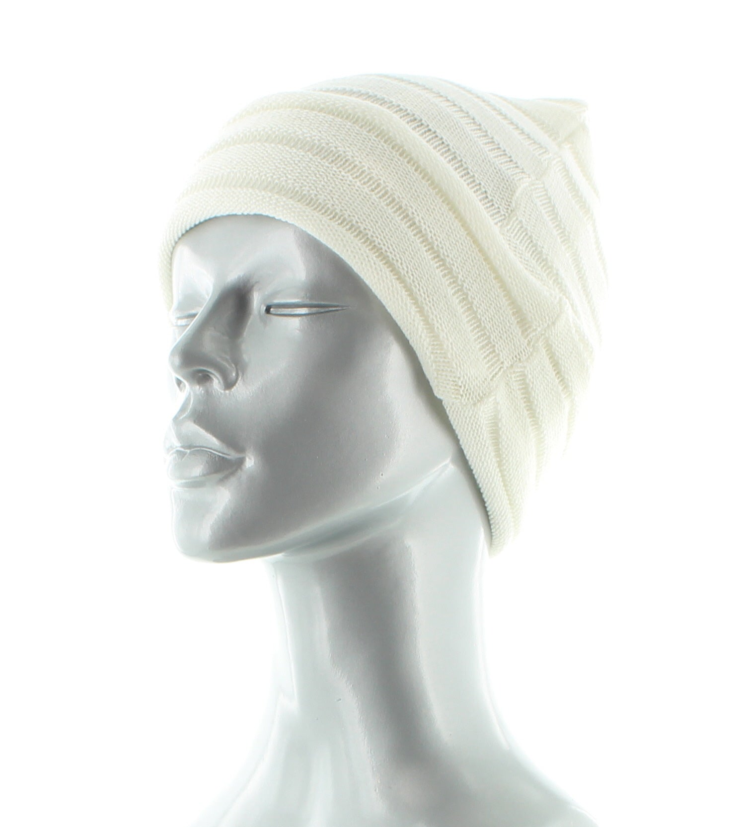 Bonnet Maille Plissée Pur coton Bio BLANC