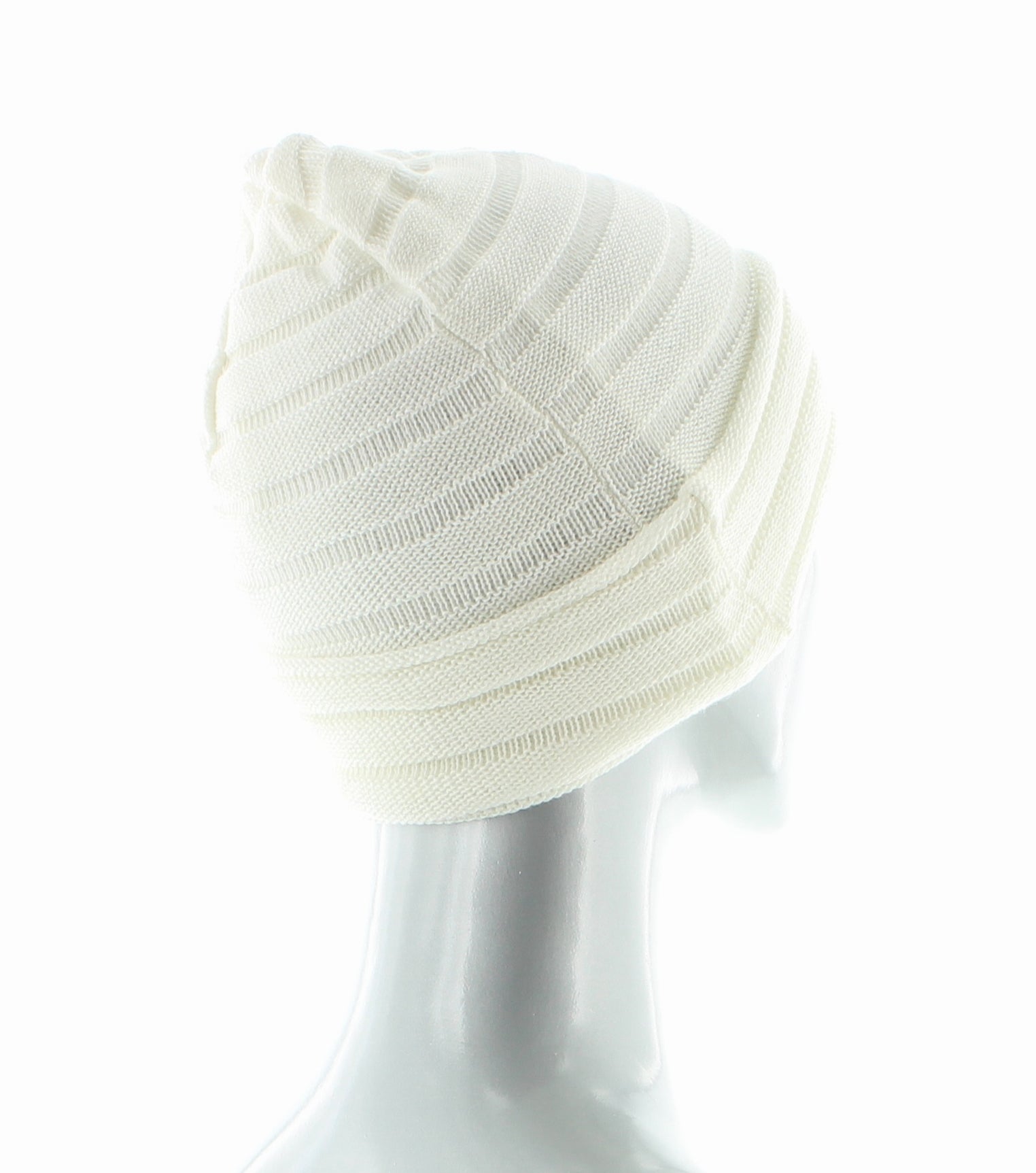 Bonnet Maille Plissée Pur coton Bio BLANC