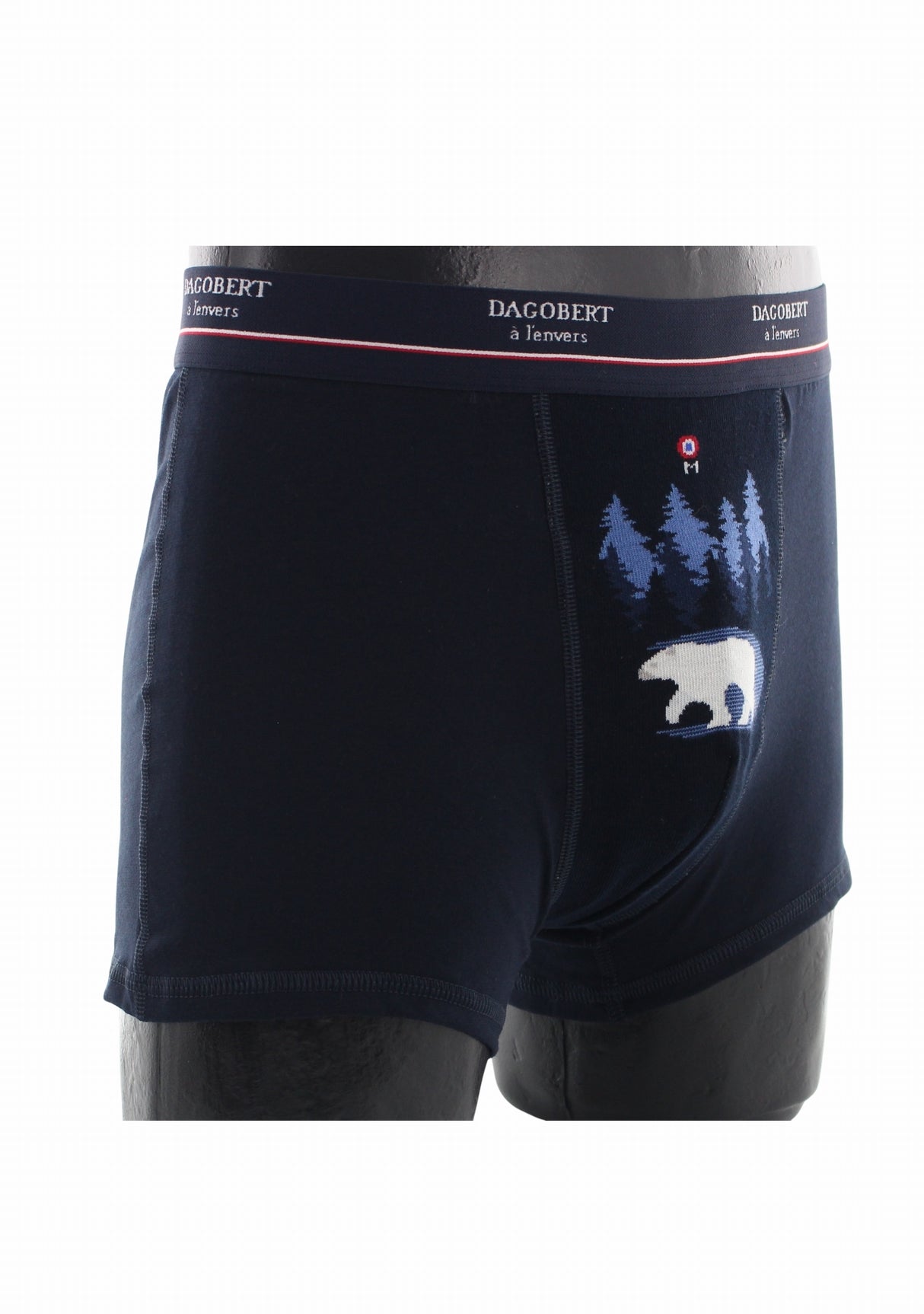 Boxer coton homme Dagobert à l’envers Forêt Marine/Bleu MARINE/BLEU