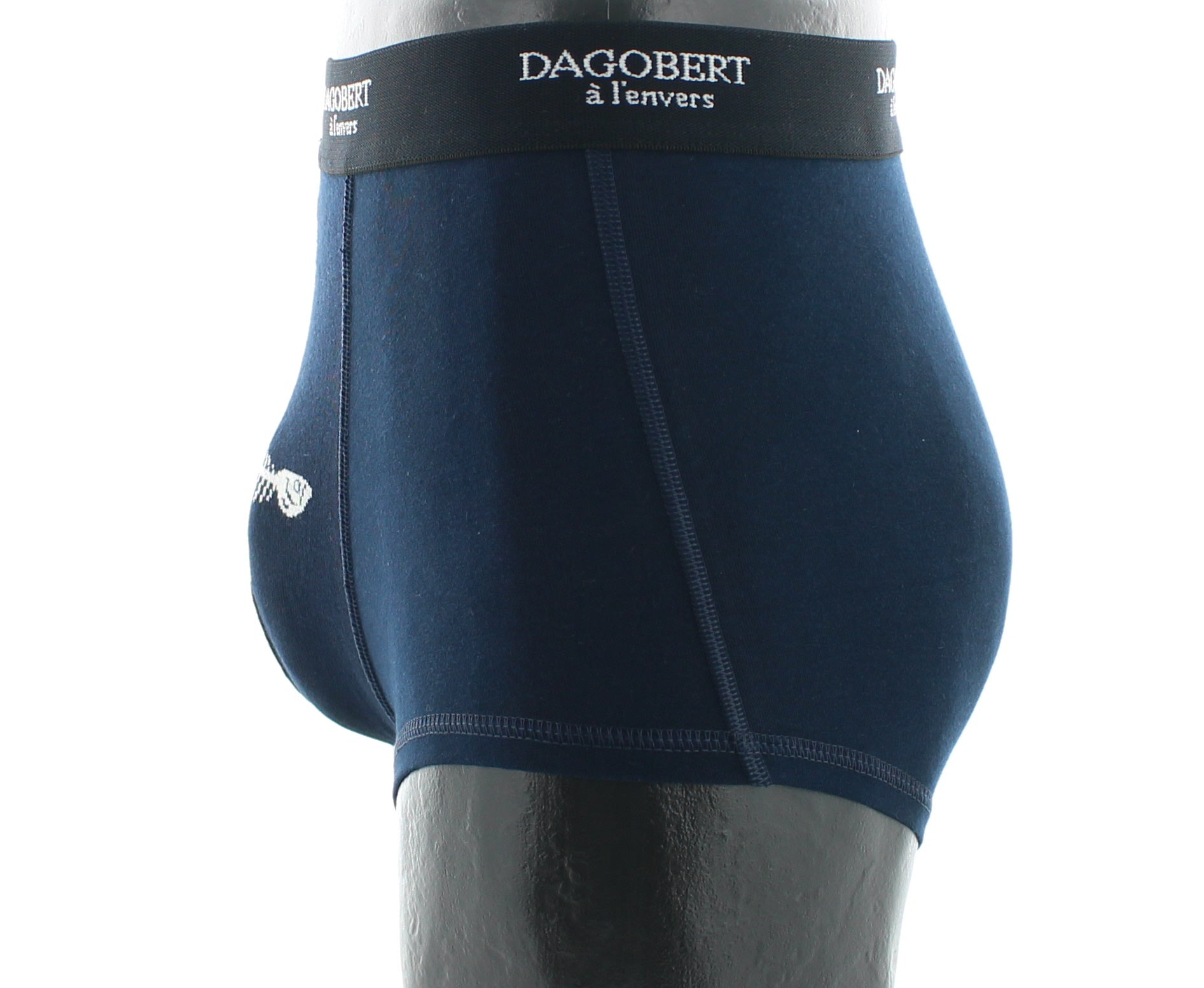 Boxer créatif en coton Sardine - Bleu marine MARINE