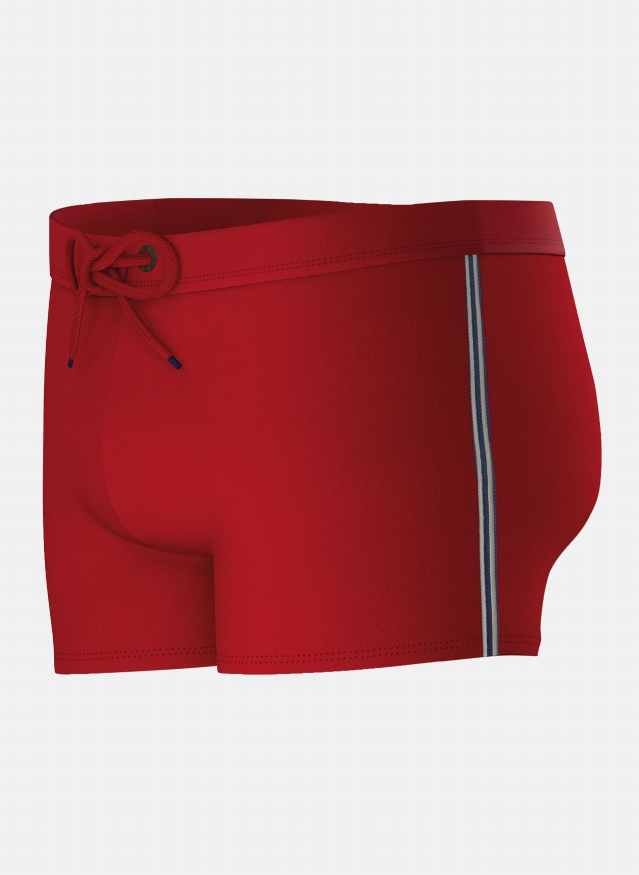 Boxer de bain homme en fibres recyclées rouge uni ROUGE