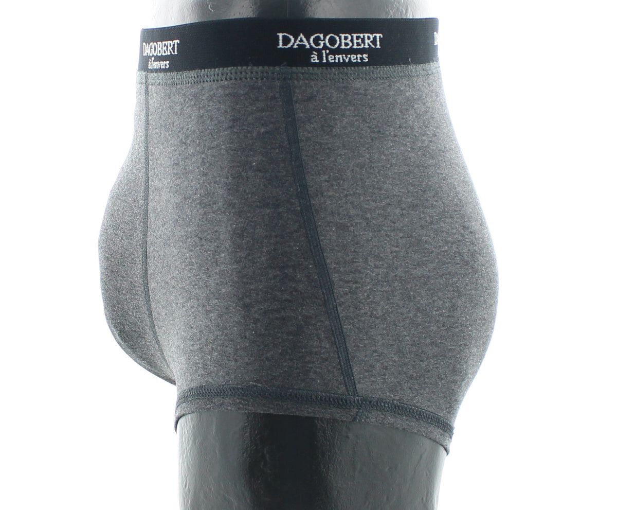 Boxer en coton à motifs Coq et Soleil - Anthracite Chiné/Noir ANTHRACITE