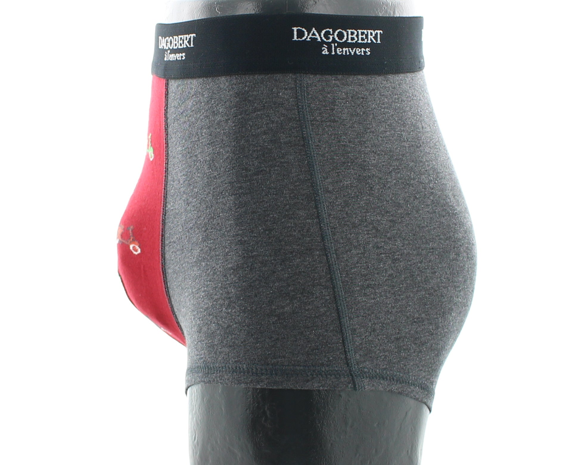 Boxer fantaisie à motifs Scooters - Anthracite et Rouge ANTHRACITE-ROUGE