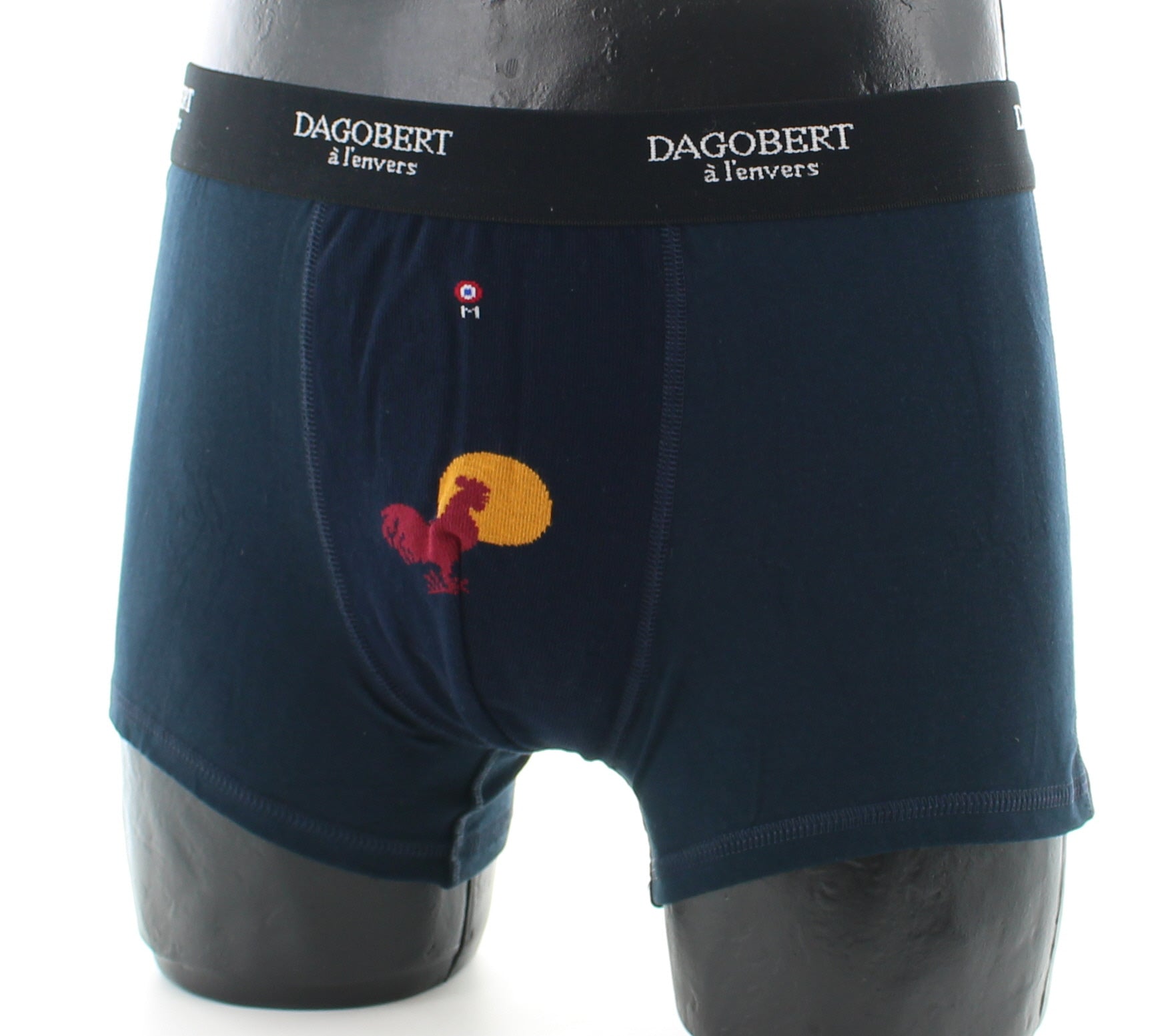 Boxer homme à motifs Coq et Soleil - Marine MARINE