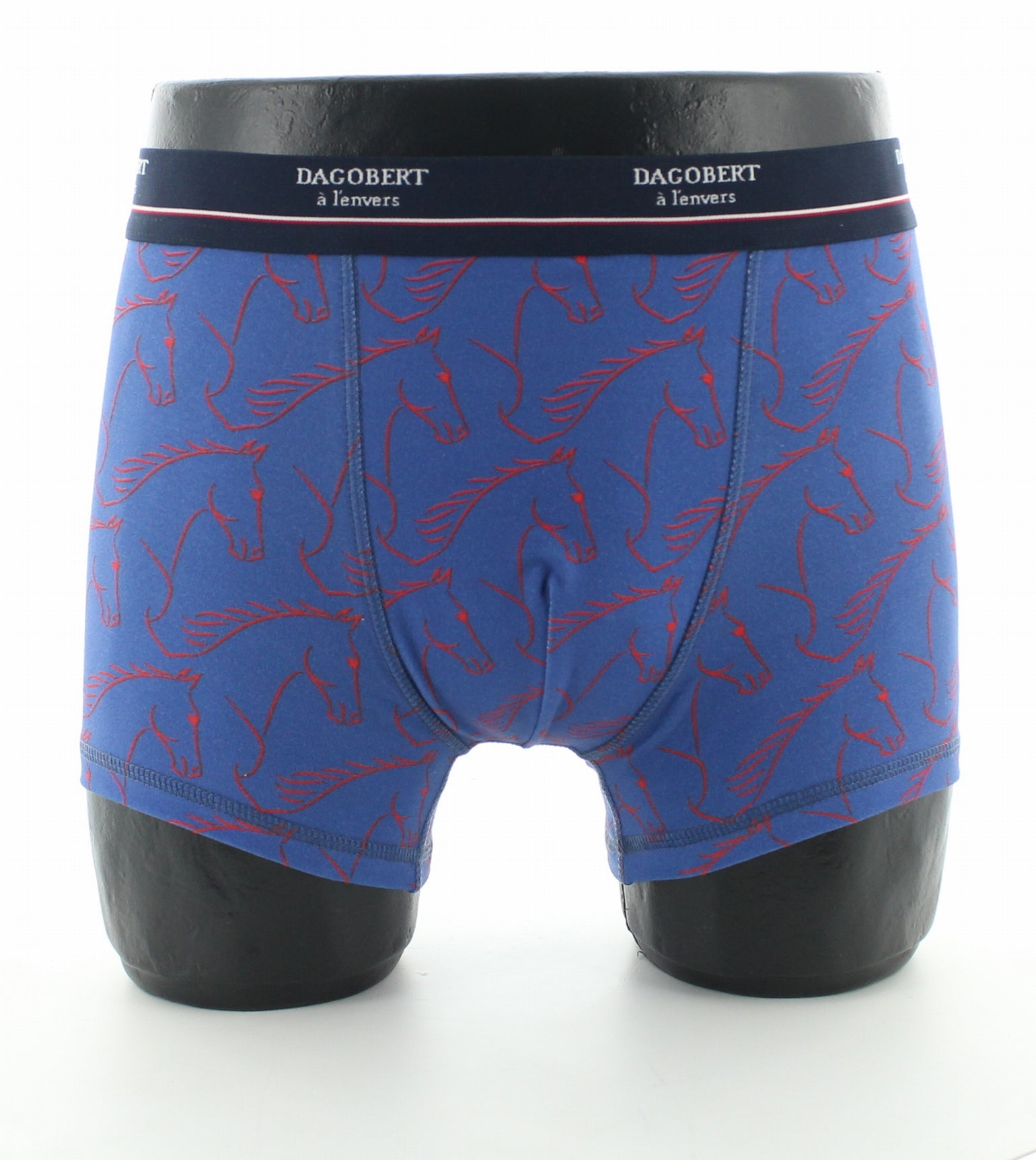 Boxer homme coton bio cheval bleu BLEU