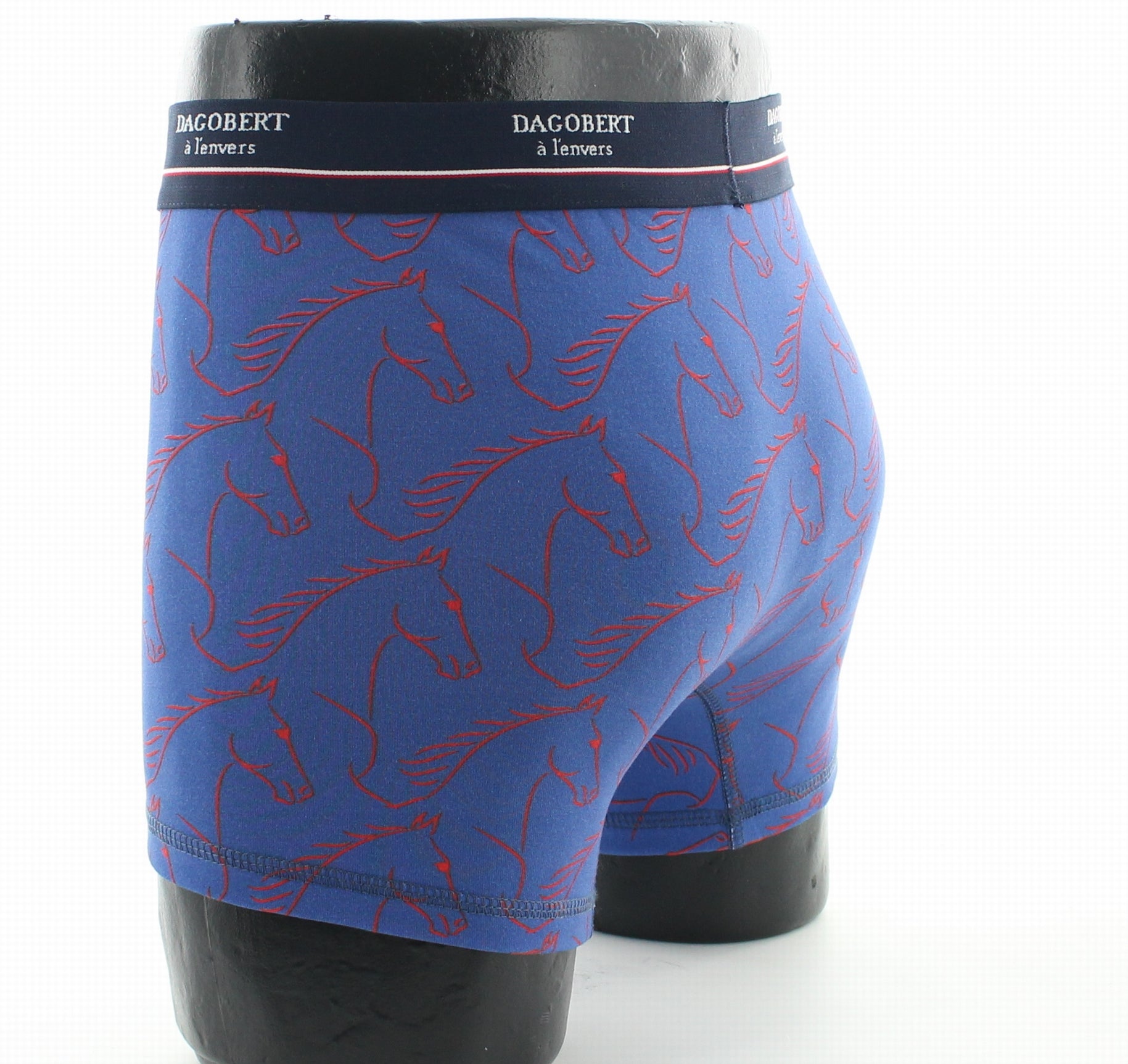 Boxer homme coton bio cheval bleu BLEU