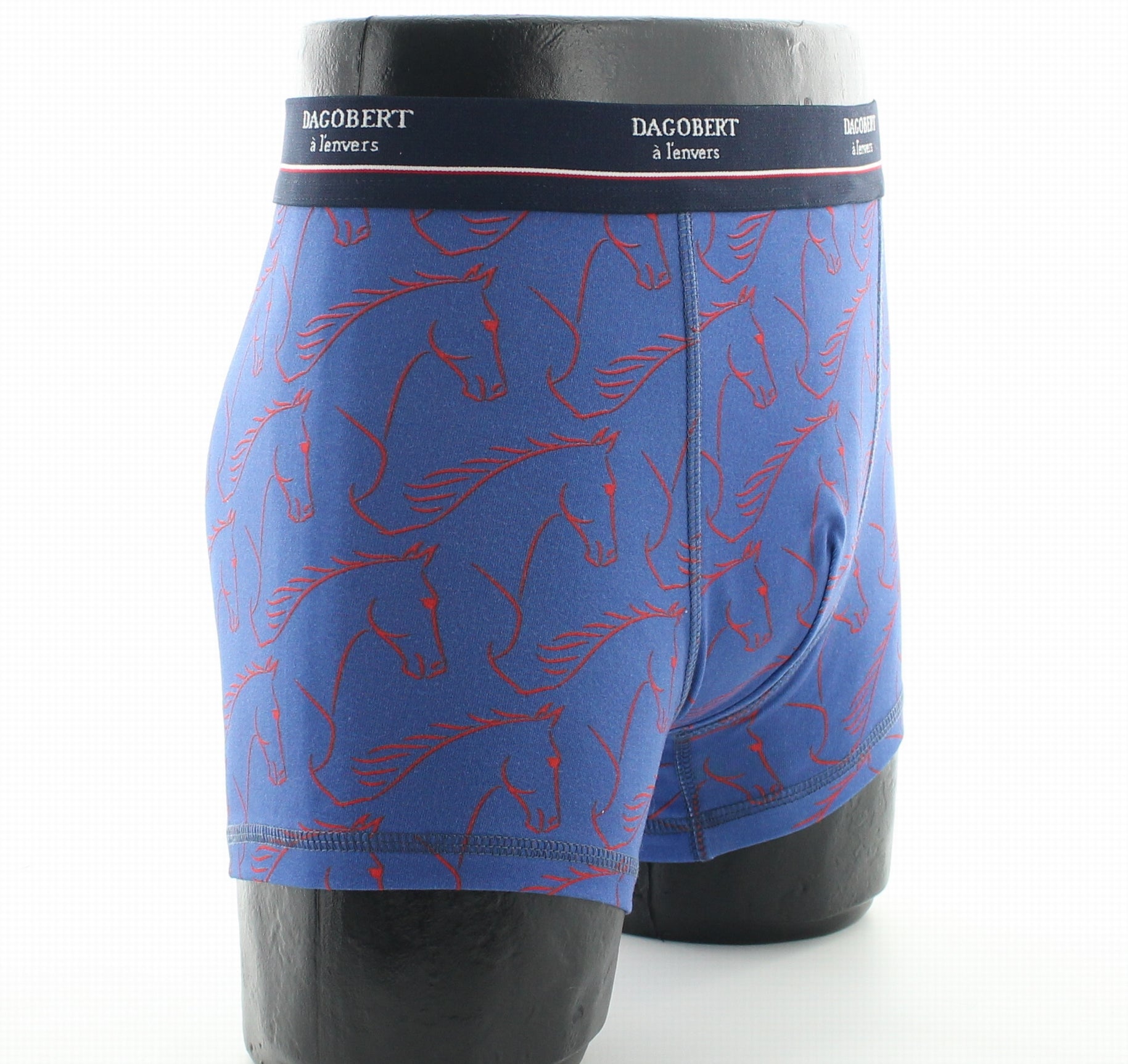 Boxer homme coton bio cheval bleu BLEU