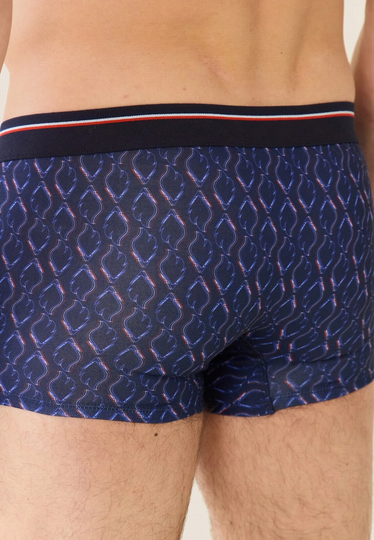 Boxer homme coton Marius coq bleu/blanc/rouge JO 2024 FLAMME MARINE