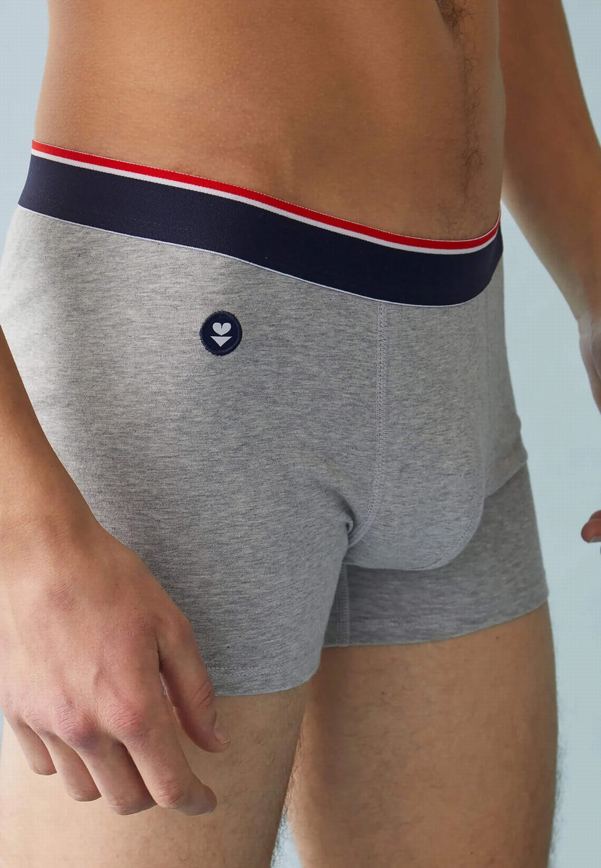 Boxer homme coton Marius gris chiné GRIS CHINE