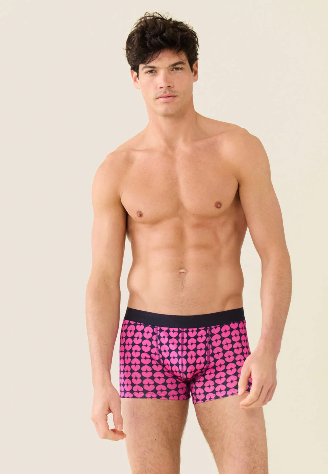 Boxer homme coton Marius Love marine/rose LOVE MARINE