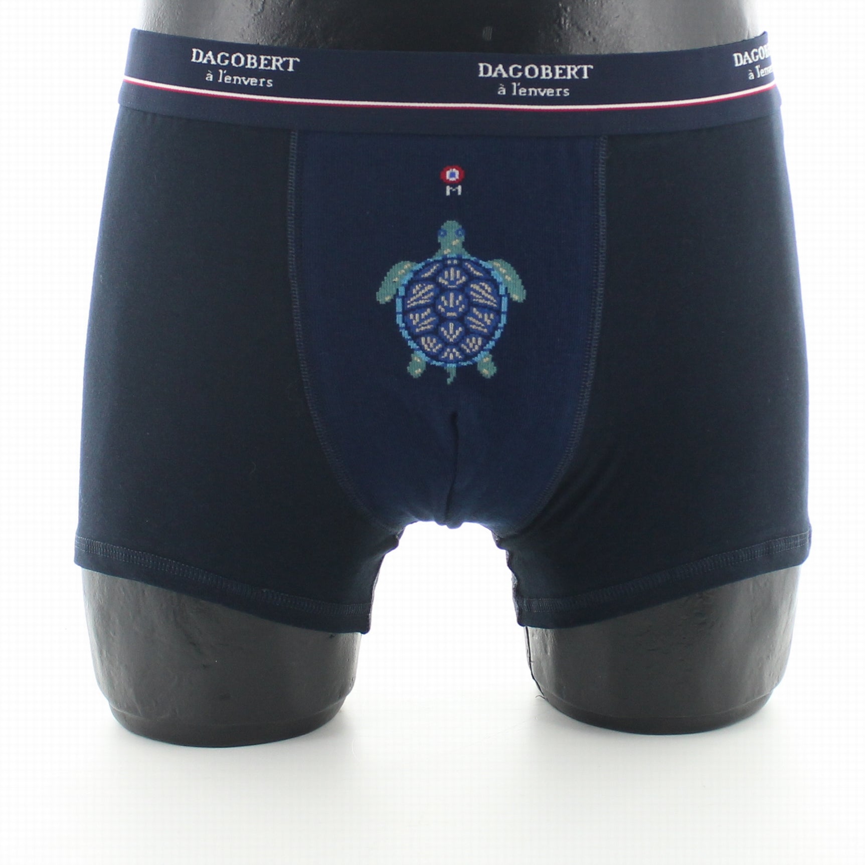 Boxer homme coton tortue bleu marine BLEU MARINE