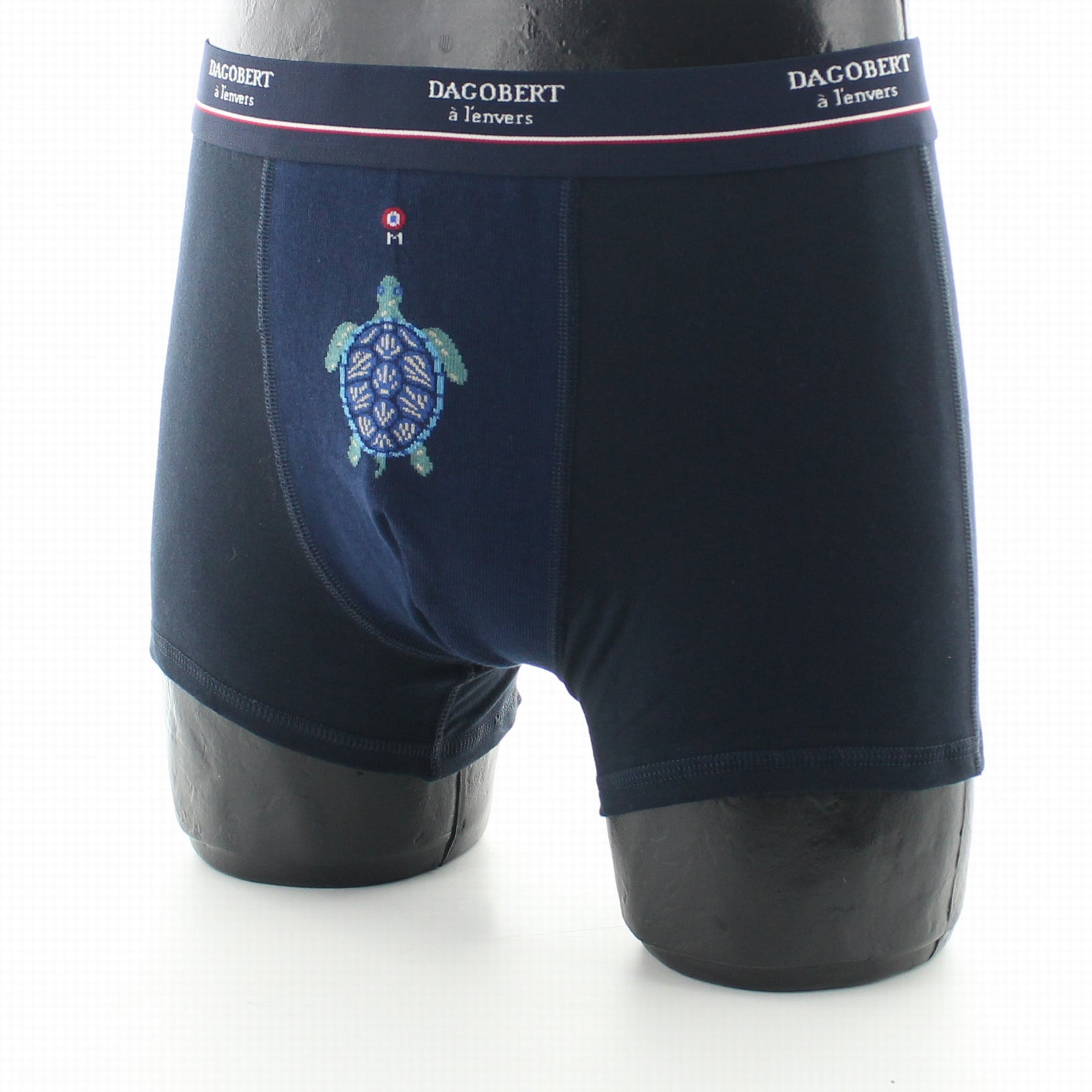 Boxer homme coton tortue bleu marine BLEU MARINE