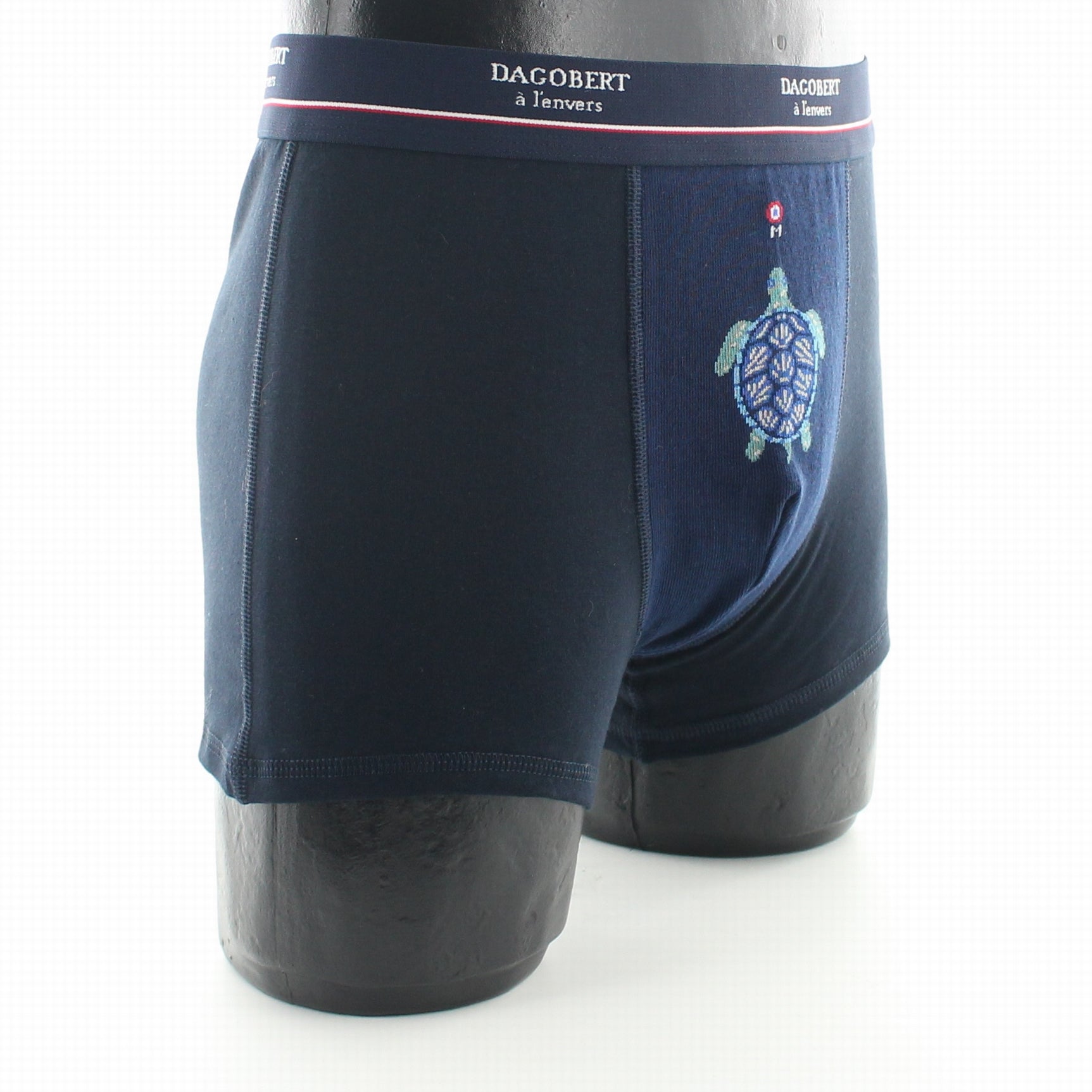 Boxer homme coton tortue bleu marine BLEU MARINE