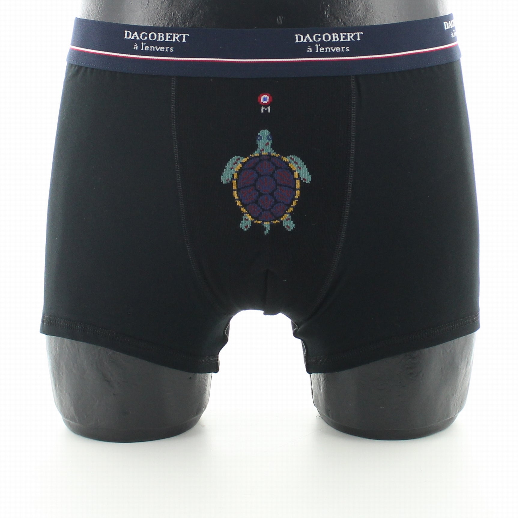 Boxer homme coton tortue noir NOIR