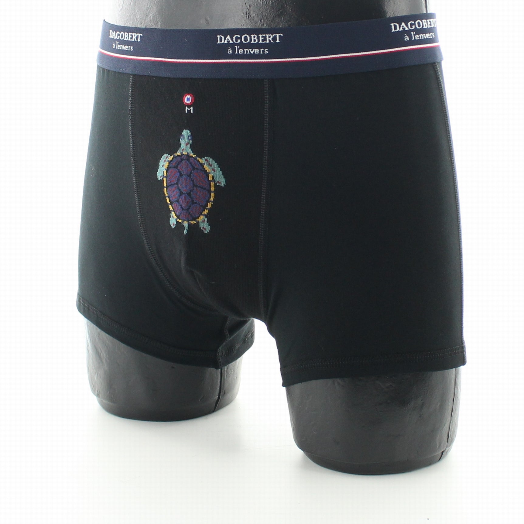 Boxer homme coton tortue noir NOIR