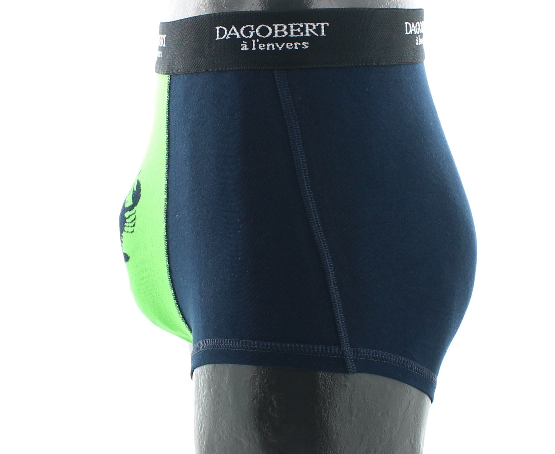 Boxer homme en coton Homard - Marine et Vert chlorophylle MARINE VERT CHLOROPH