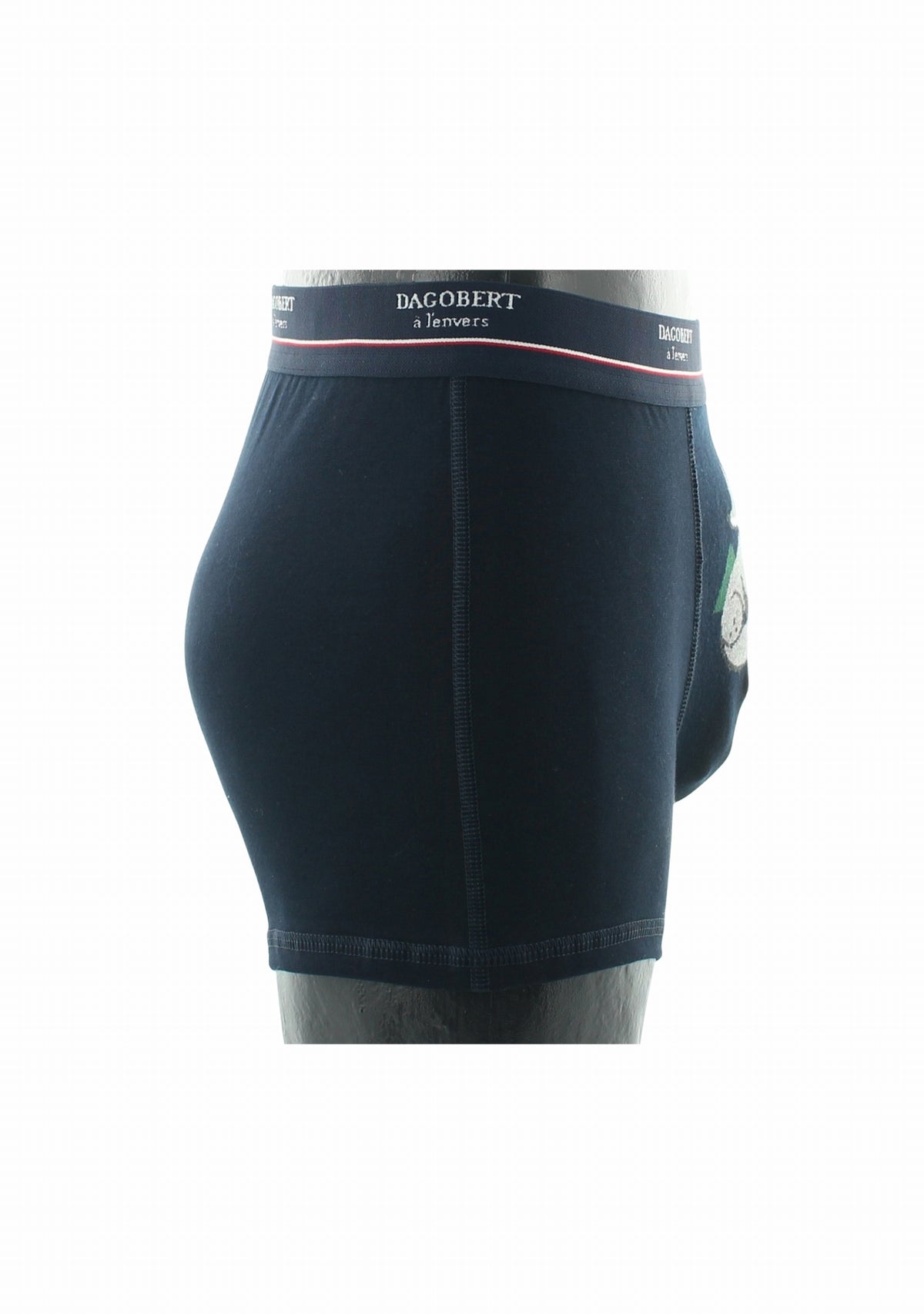 Boxer homme en coton motif Renard Marine - Dagobert à l'envers MARINE