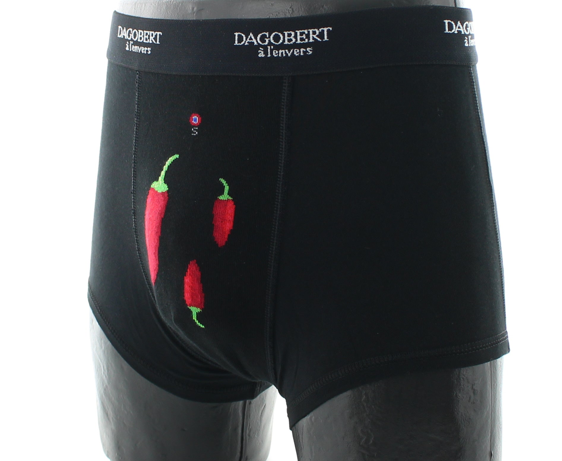 Boxer homme en coton Piments - Noir NOIR