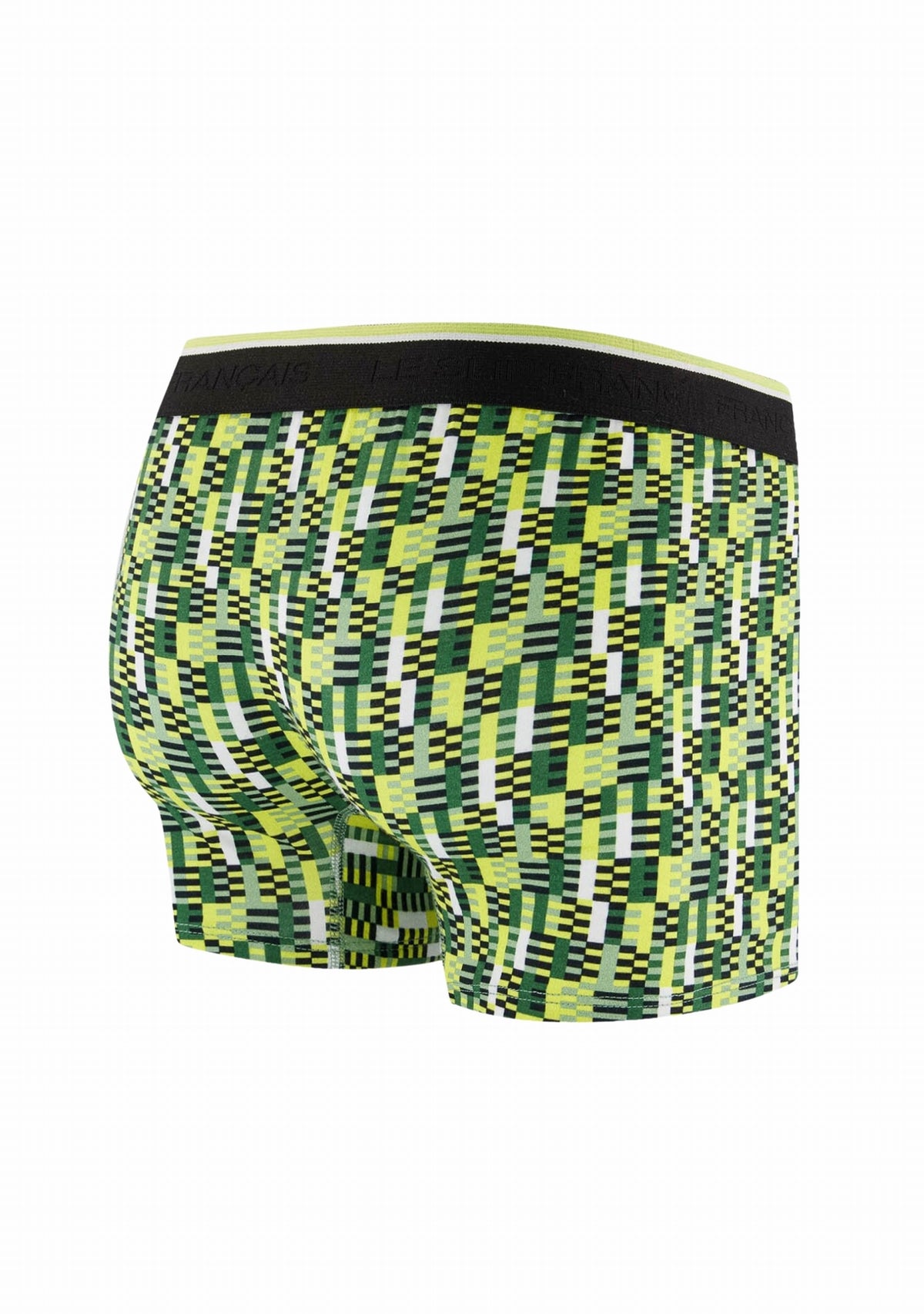 Boxer homme made in France Marius Entrelacés Jaune Anis - Le Slip Français JAUNE ANIS