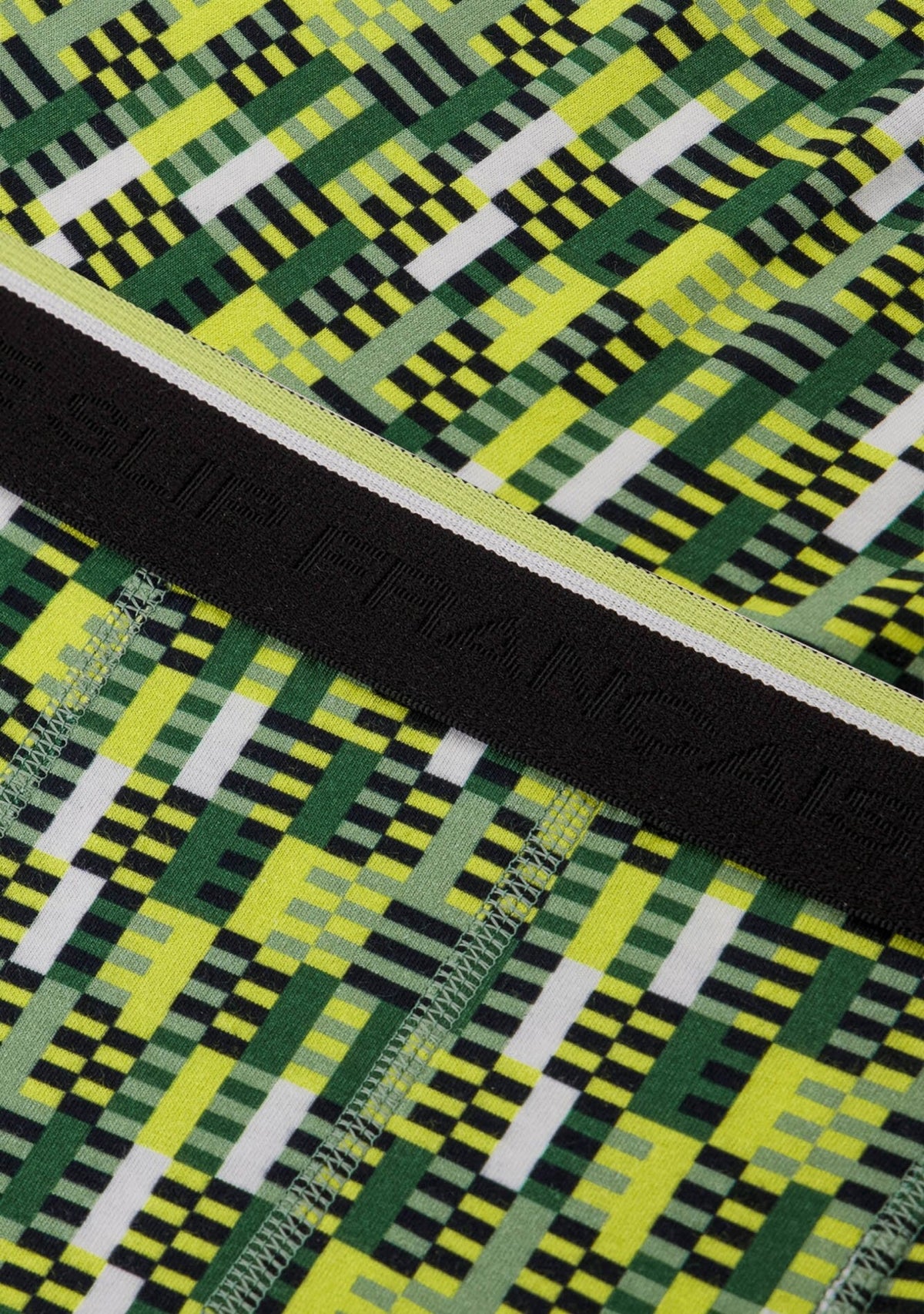 Boxer homme made in France Marius Entrelacés Jaune Anis - Le Slip Français JAUNE ANIS