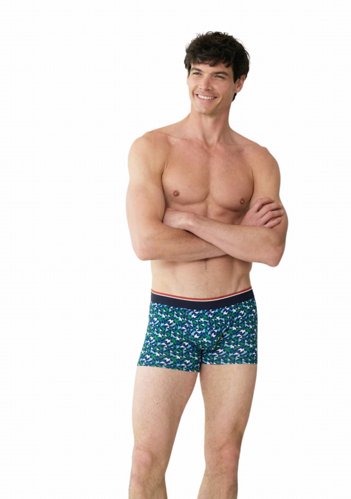 Boxer homme Marius Mosaïque Indigo Le Slip Français INDIGO