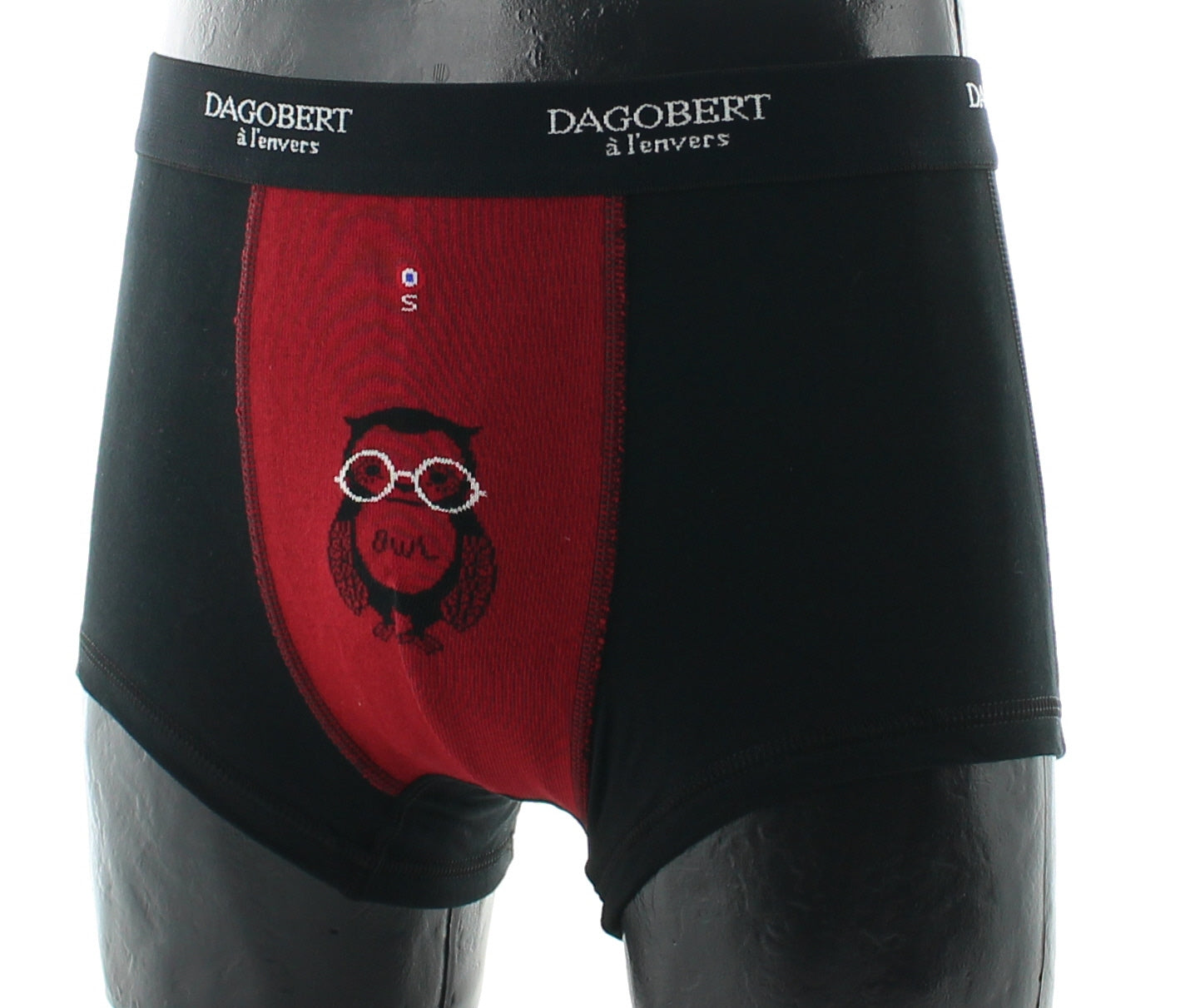 Boxer original à motif Hibou - Noir et Rouge NOIR-ROUGE