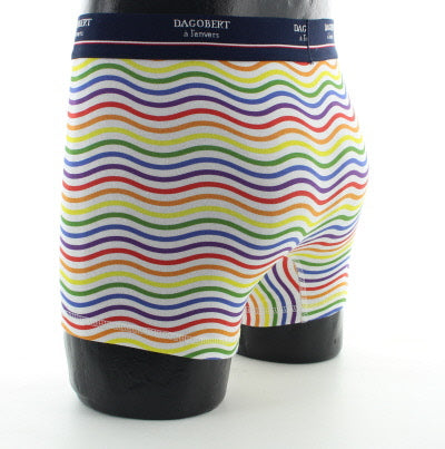 Boxer vagues multicolores BLANC
