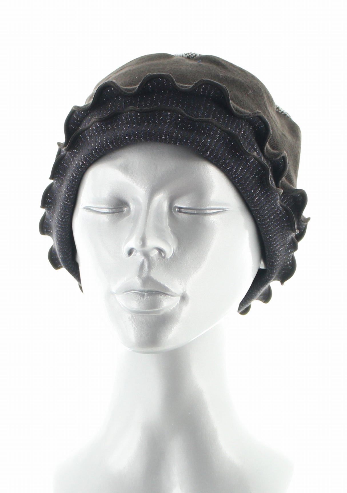 Chapeau femme coton Berthe Fleurs Graphiques MOKA