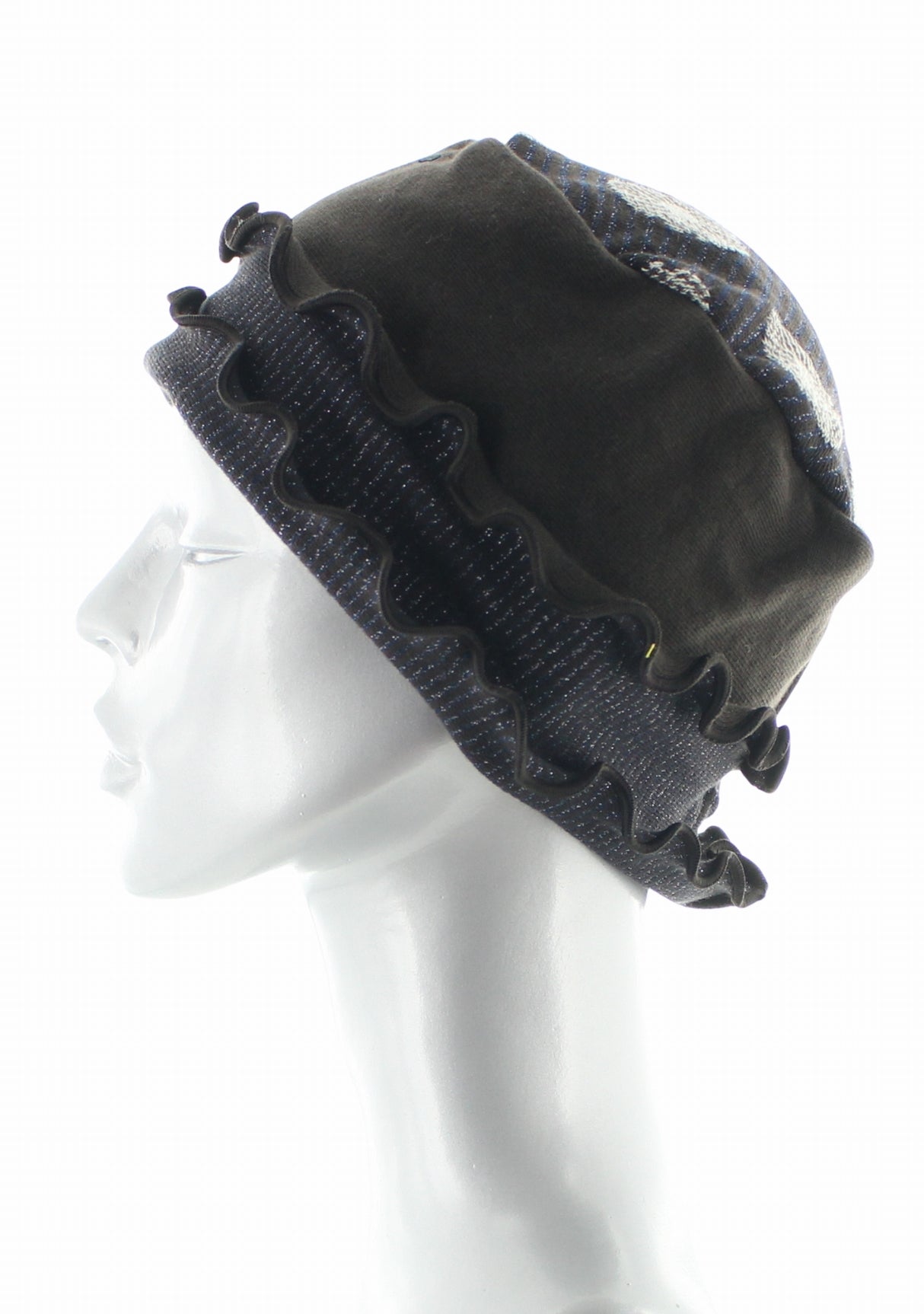 Chapeau femme coton Berthe Fleurs Graphiques MOKA