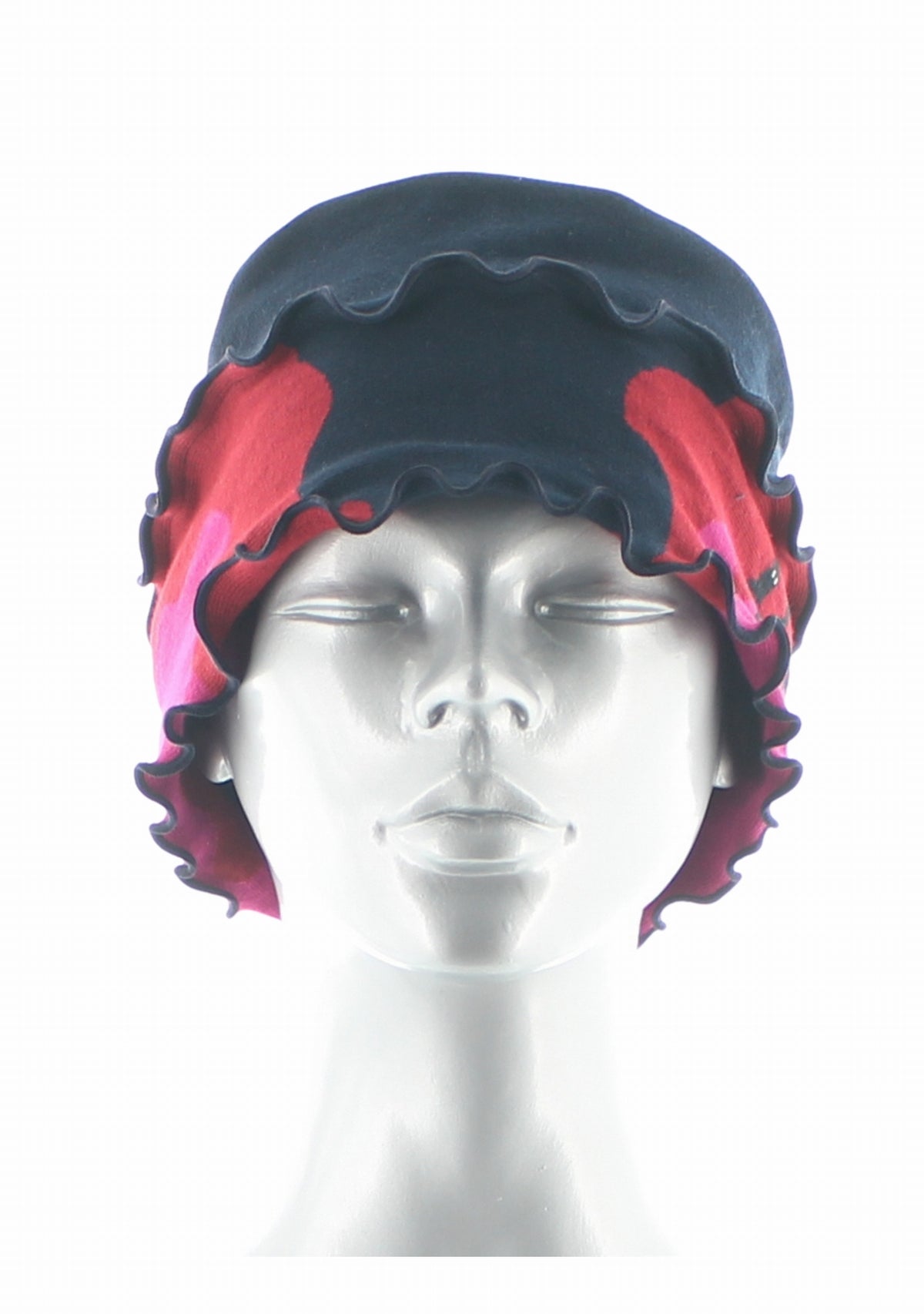 Chapeau femme coton Berthe Les Chats MARINE/ROUGE