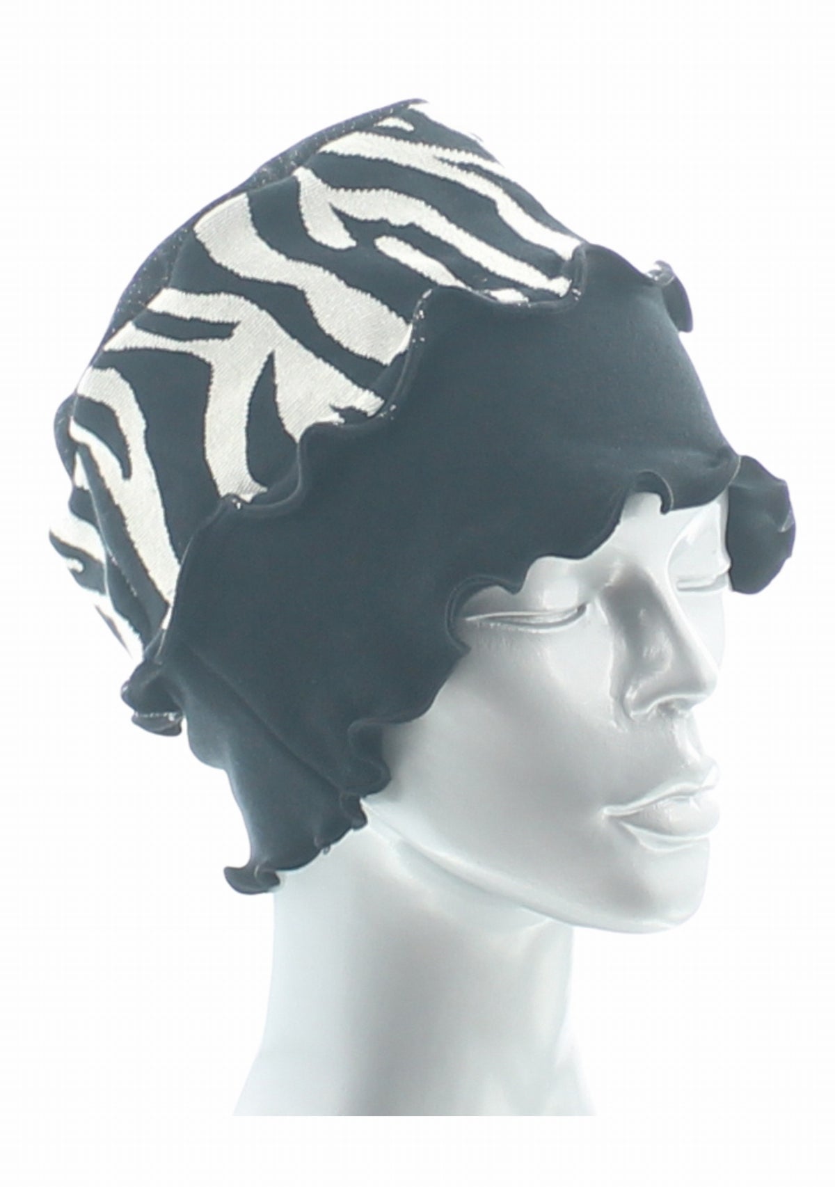 Chapeau femme coton Berthe Zèbre NOIR/BLANC