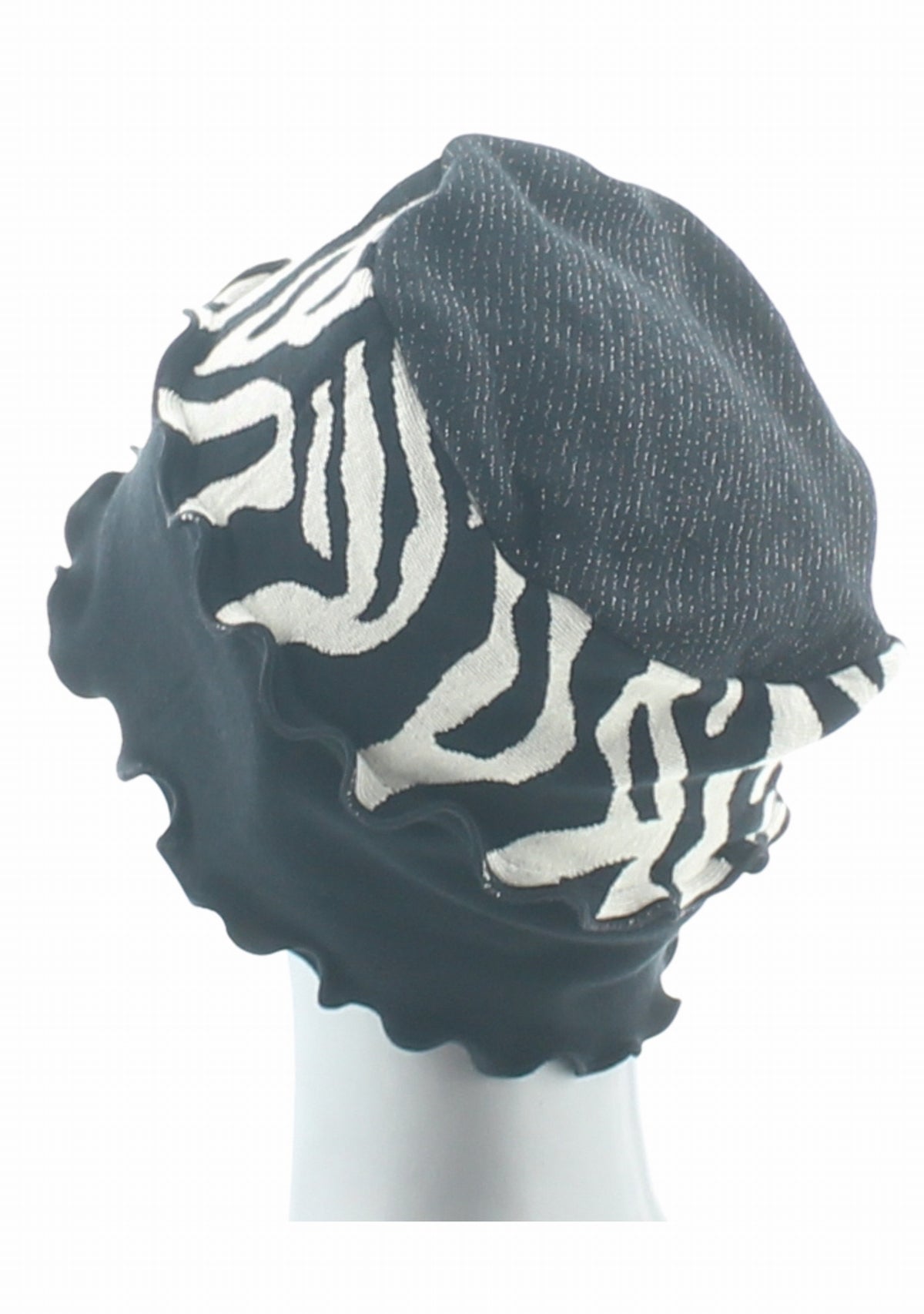 Chapeau femme coton Berthe Zèbre NOIR/BLANC