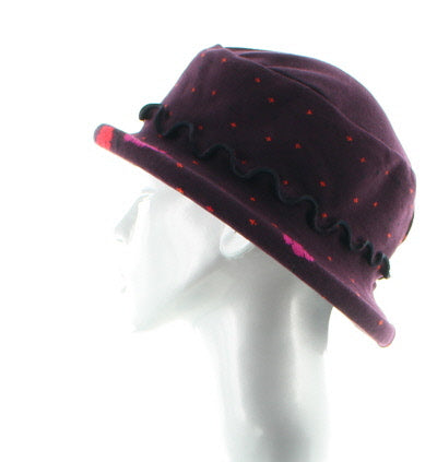 Chapeau femme coton couleurs d'automne BORDEAUX