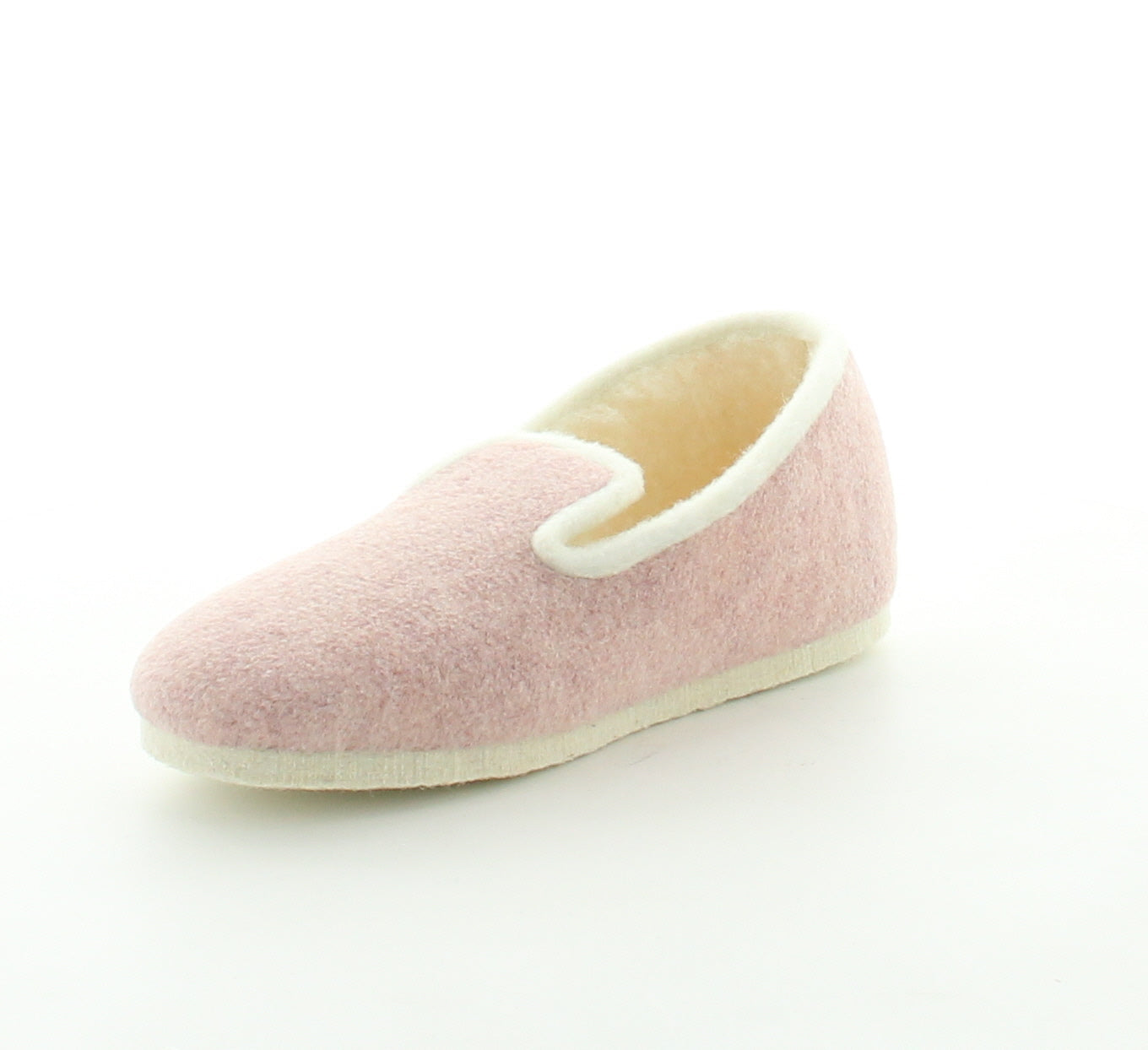 Charentaises femme laine rose chiné ROSE CHINE