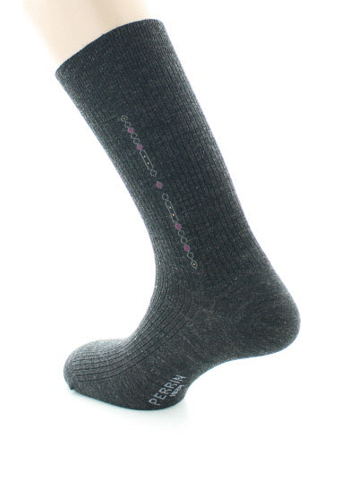 Chaussettes à baguette fantaisie maillons ANTHRACITE