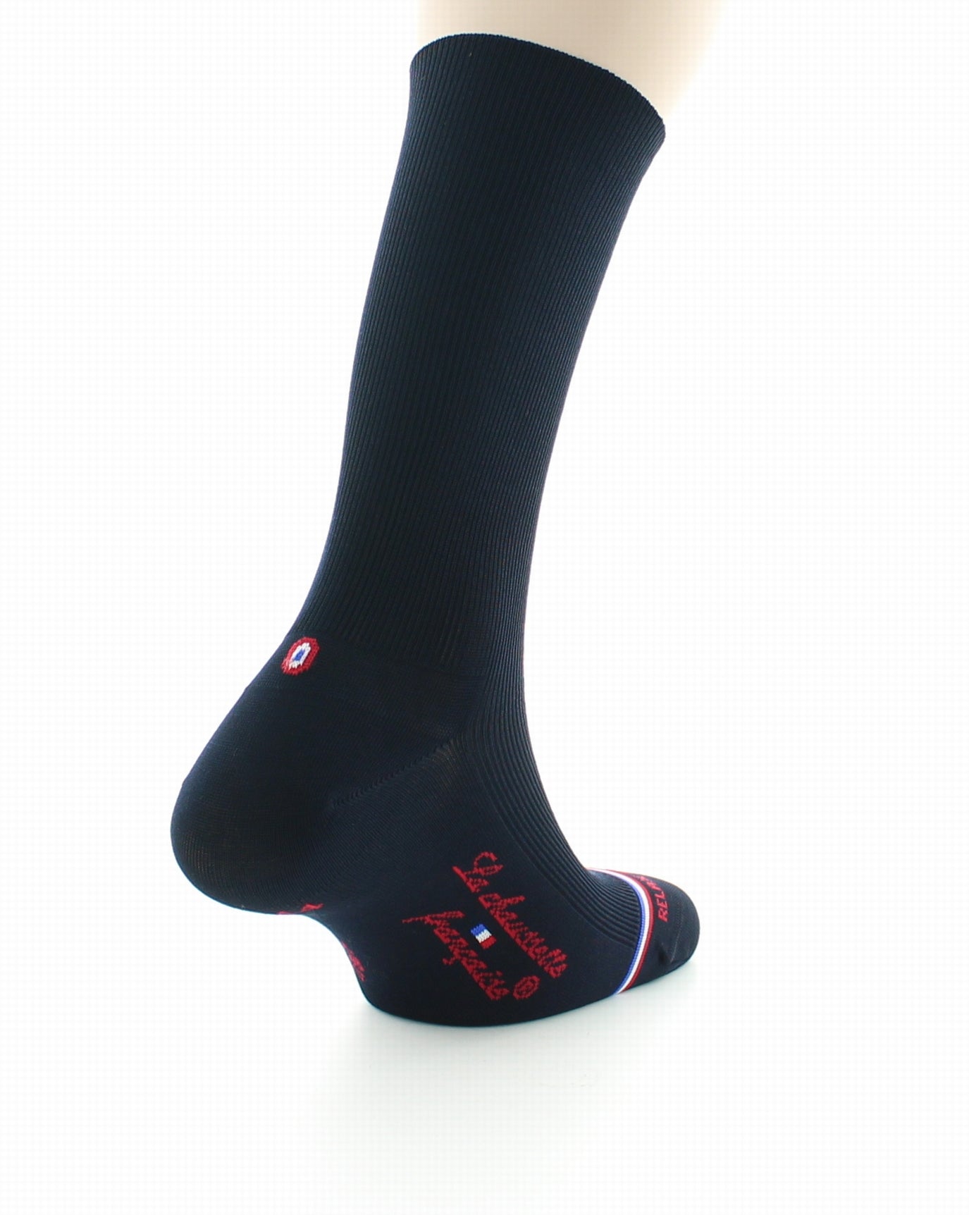 Chaussettes à côtes homme en fil d'Écosse sans élastique Victoire Marine MARINE