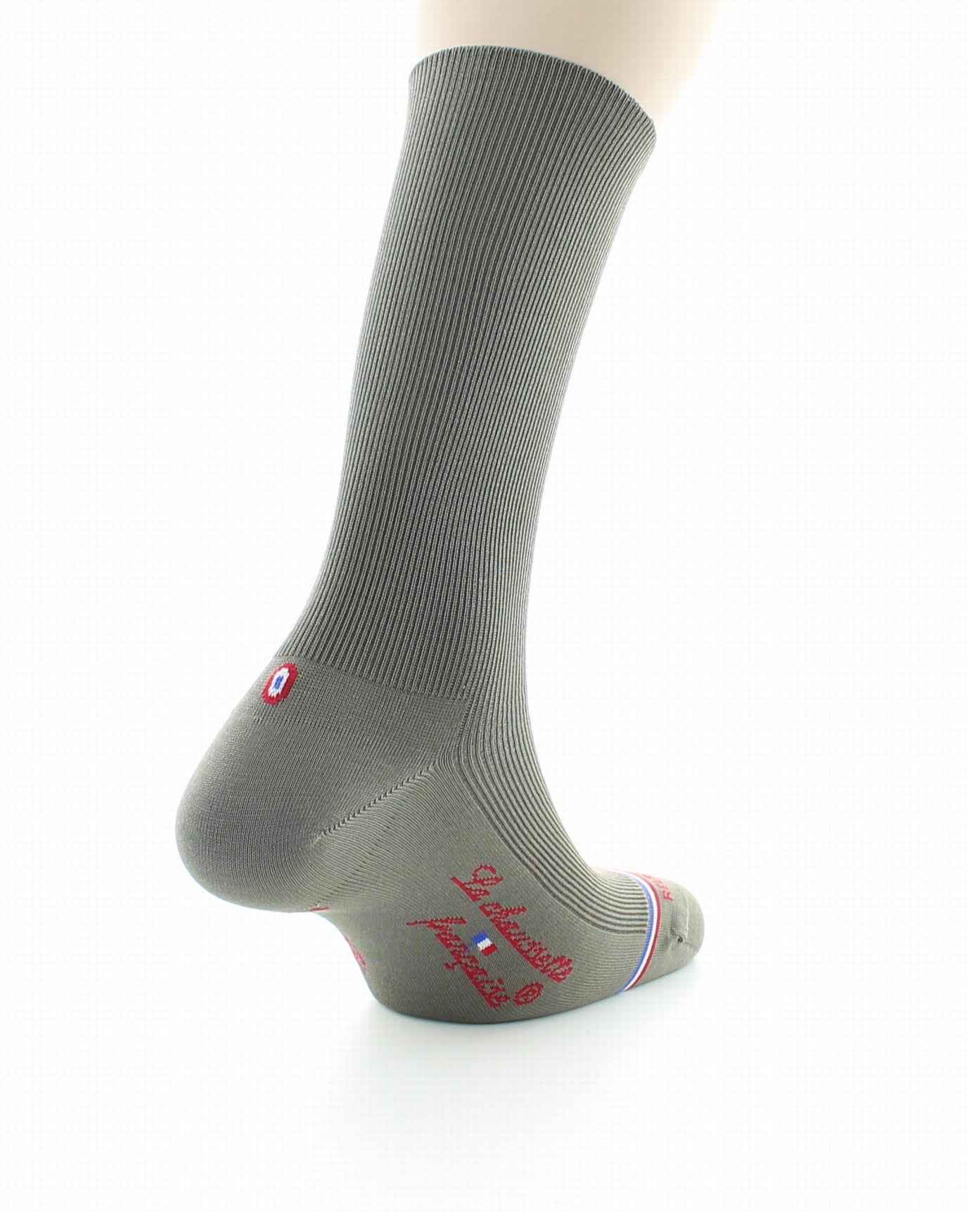 Chaussettes à côtes homme en fil d'Écosse sans élastique Victoire Stone STONE