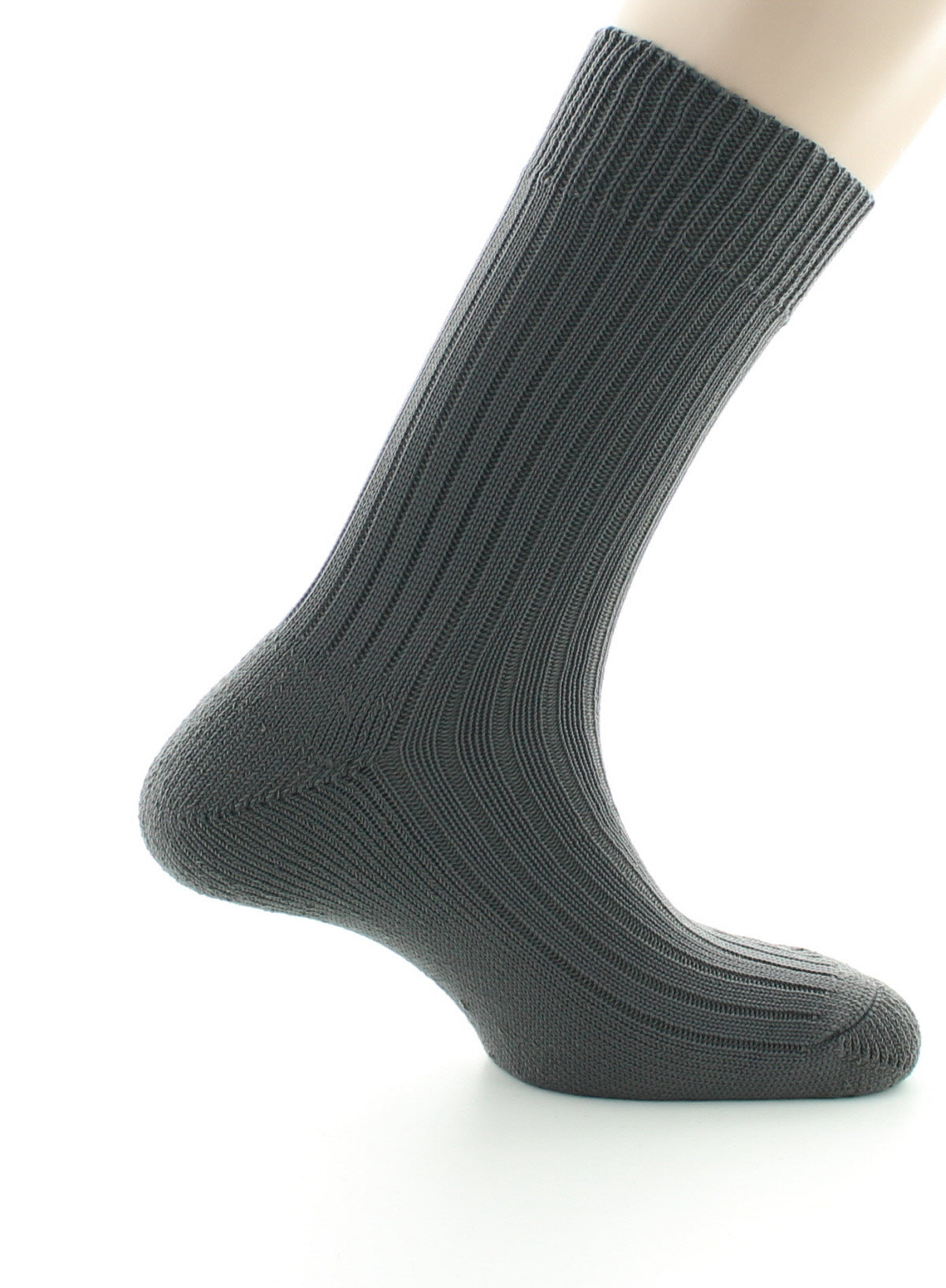 Chaussettes à côtes Intérieur doublé coton ANTHRACITE