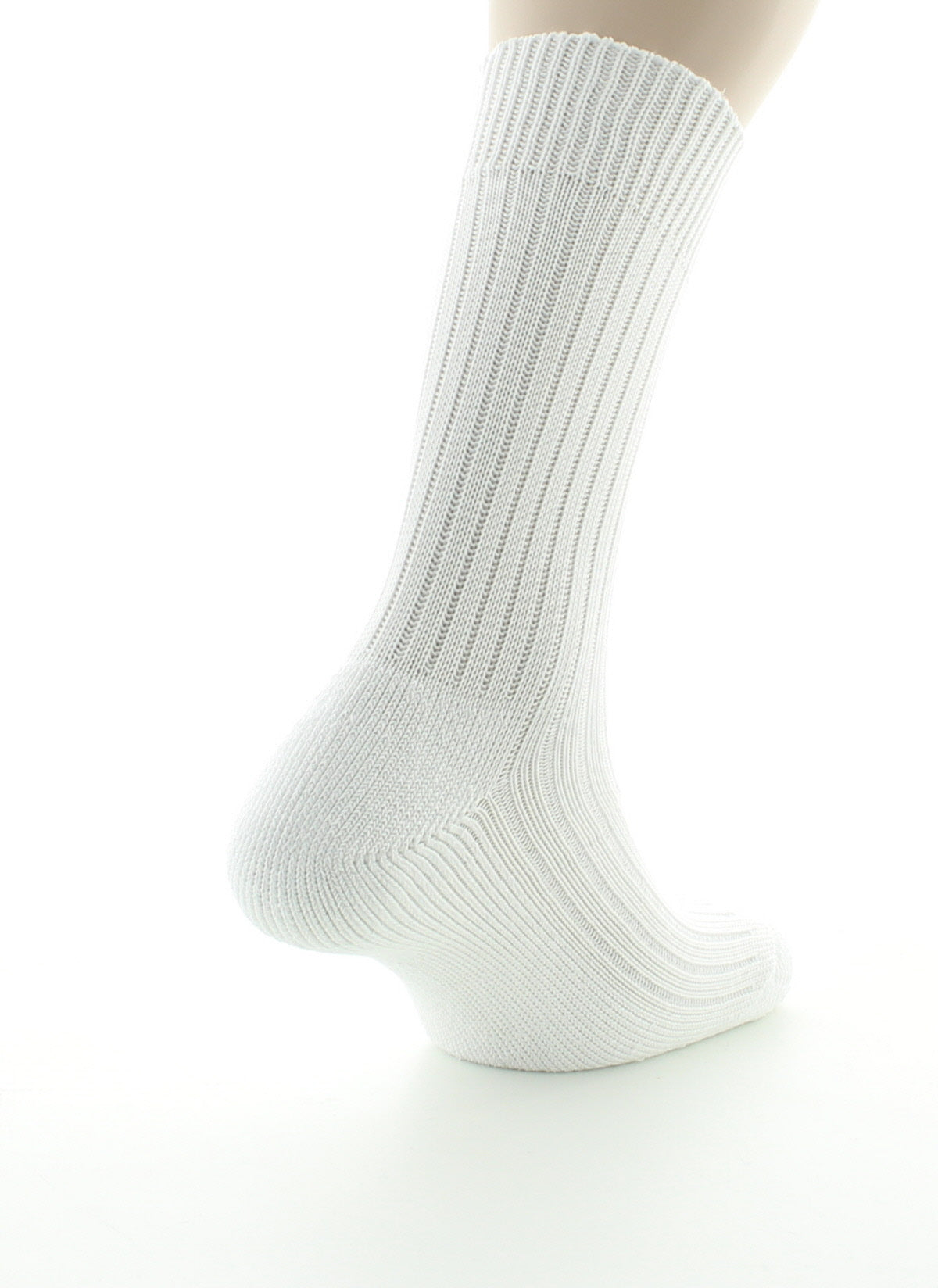 Chaussettes à côtes Intérieur doublé coton BLANC