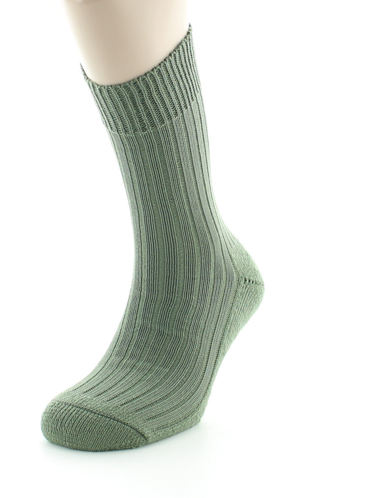 Chaussettes à côtes Intérieur doublé coton KAKI