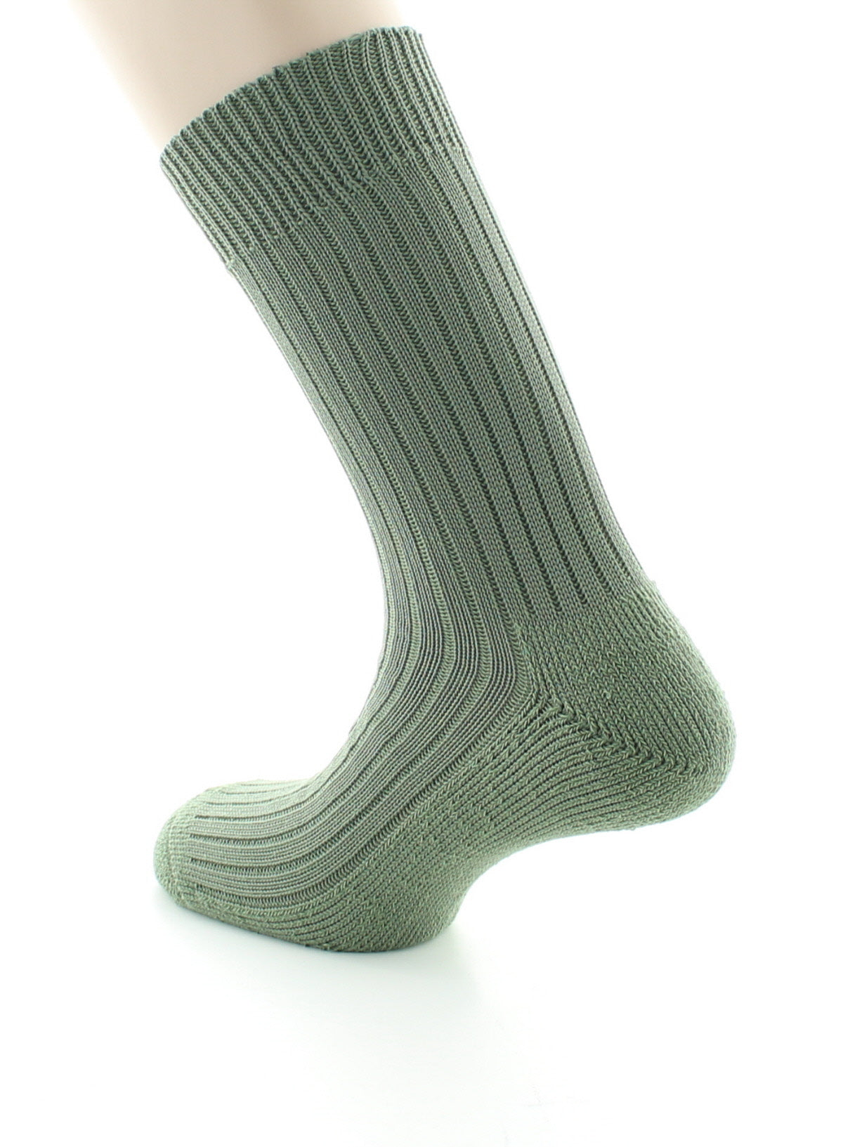 Chaussettes à côtes Intérieur doublé coton KAKI