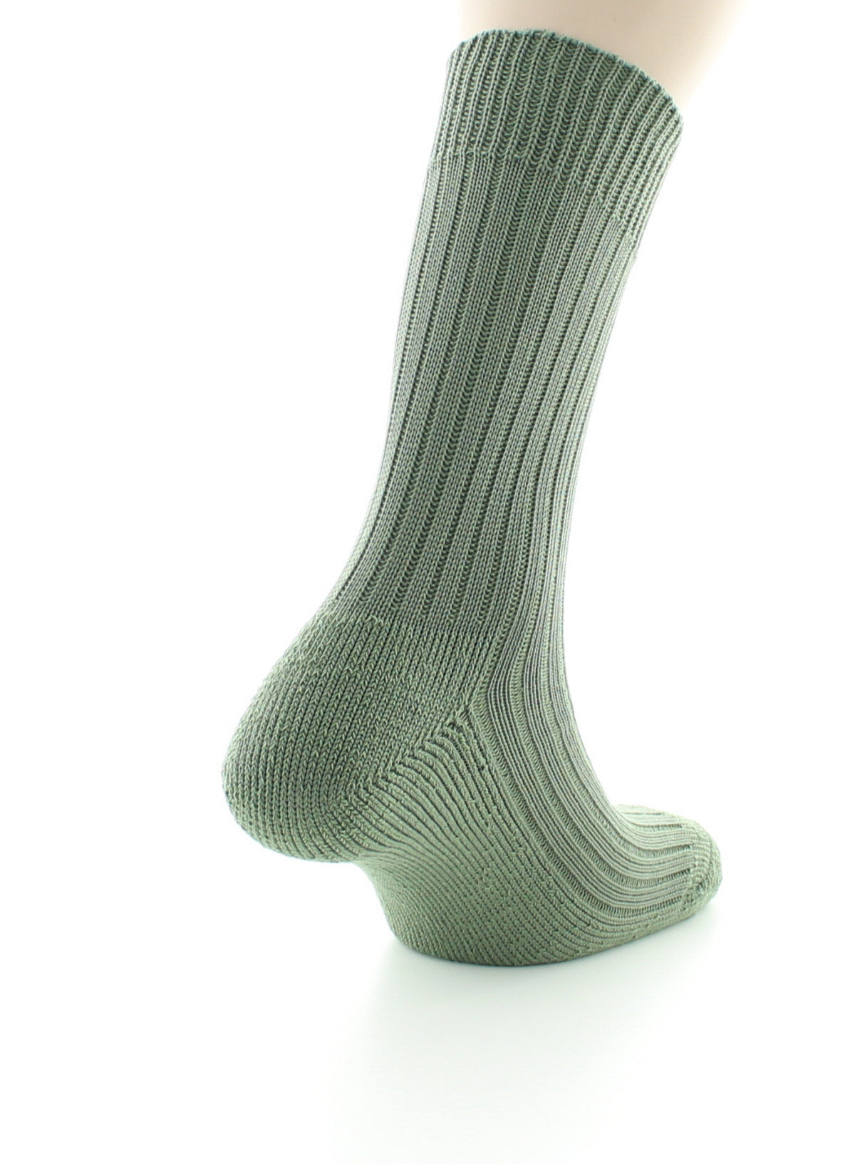 Chaussettes à côtes Intérieur doublé coton KAKI