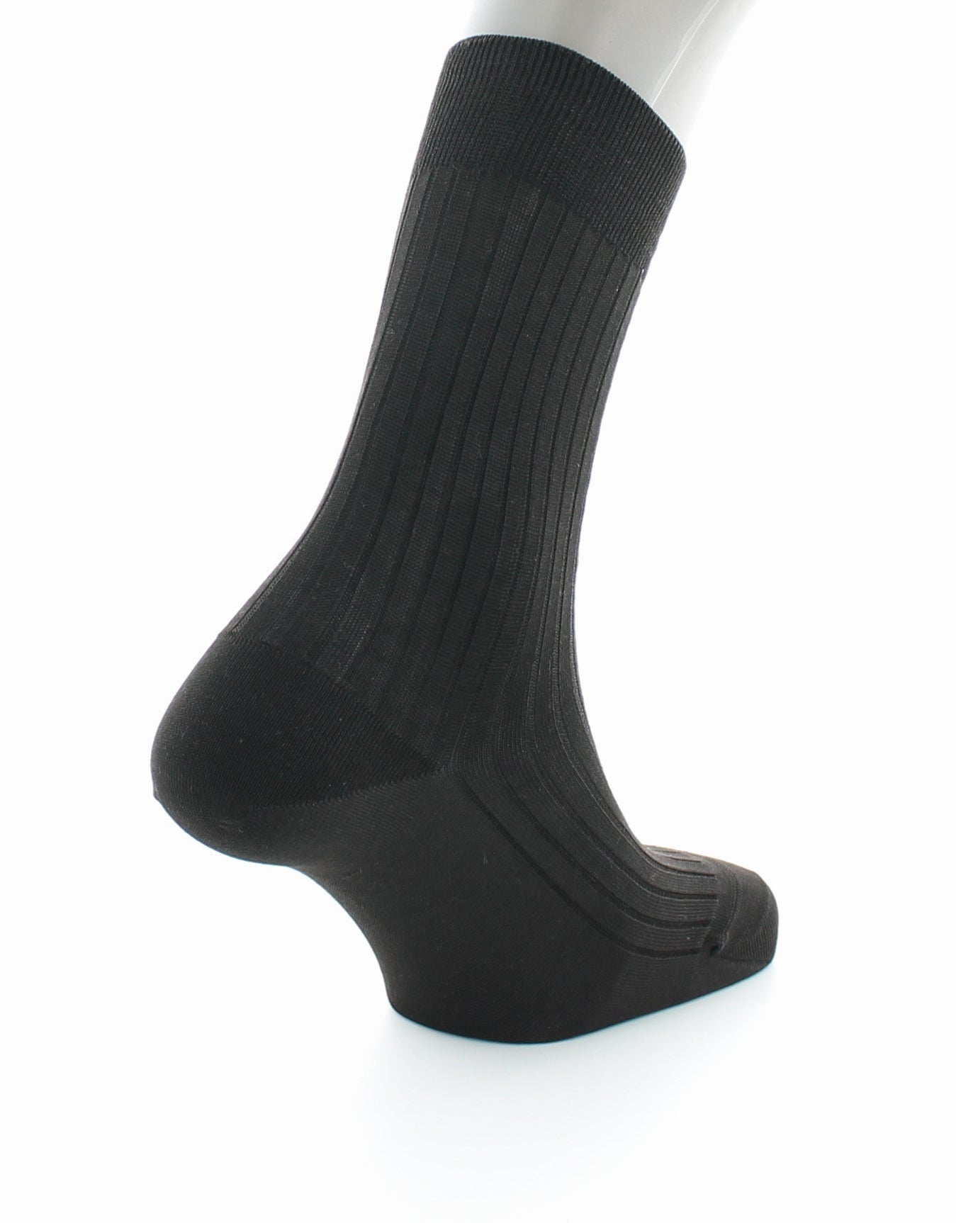 Chaussettes à côtes Pur coton fil d'Écosse supérieur MARRON