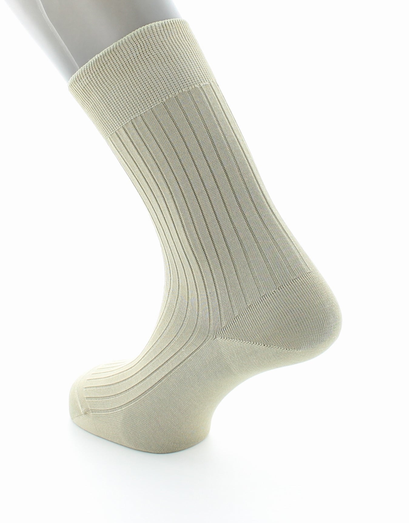 Chaussettes à côtes Pur coton fil d'Écosse supérieur TILLEUL