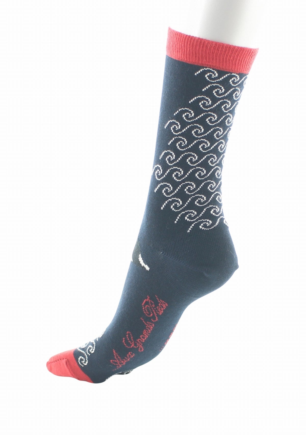 Chaussettes à orteils séparés mixtes Berthe Baleine MARINE/ROUGE