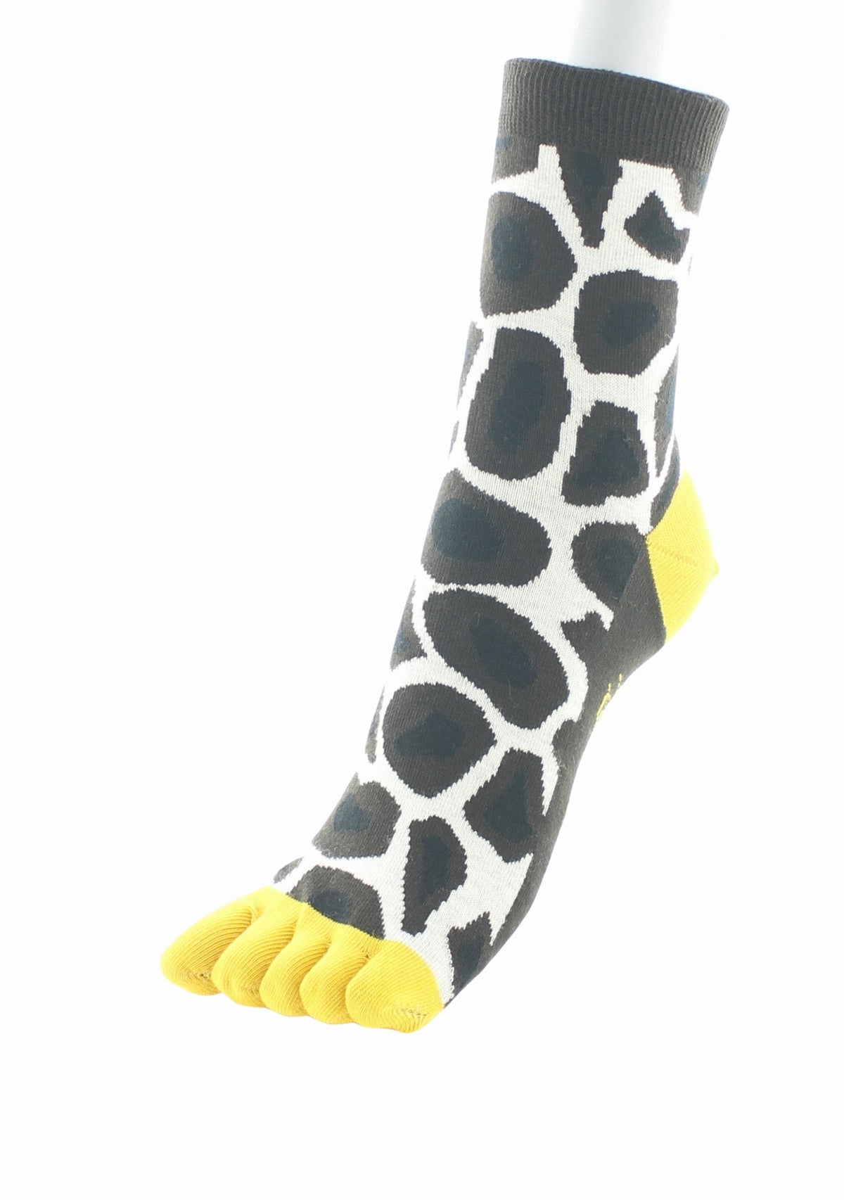 Chaussettes à orteils séparés mixtes Berthe Girafe MARRON/ECRU