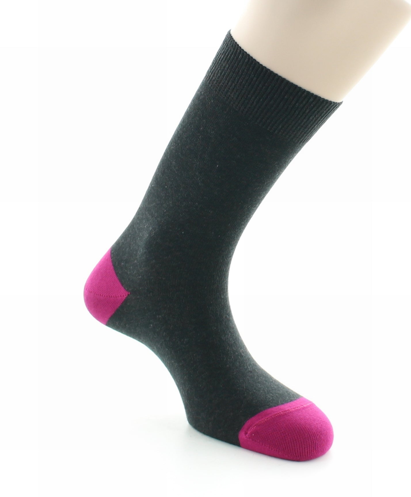 Chaussettes Archimède anthracite / fushia ANTHRACITE-FUSHIA