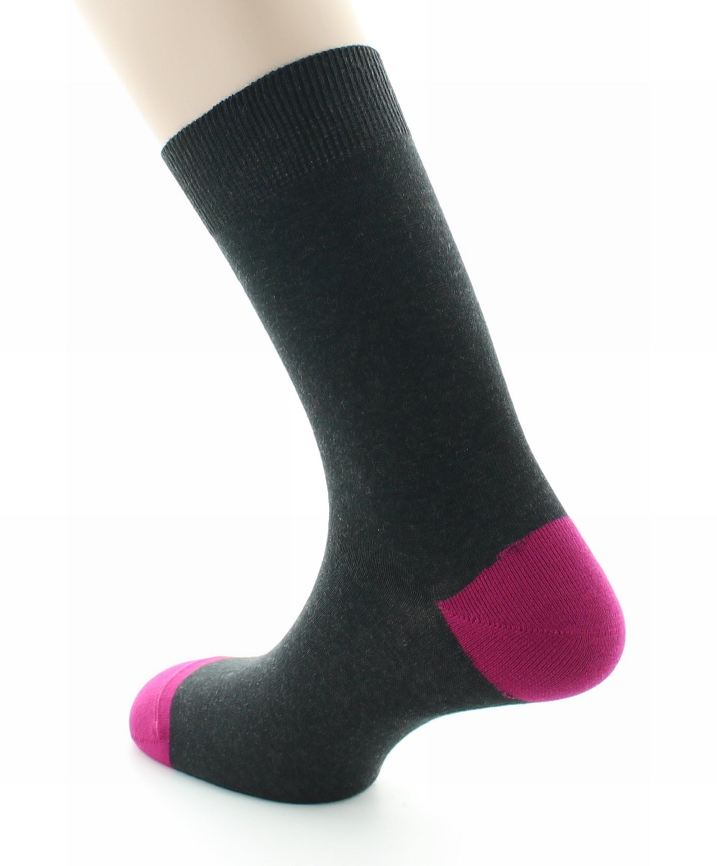 Chaussettes Archimède anthracite / fushia ANTHRACITE-FUSHIA